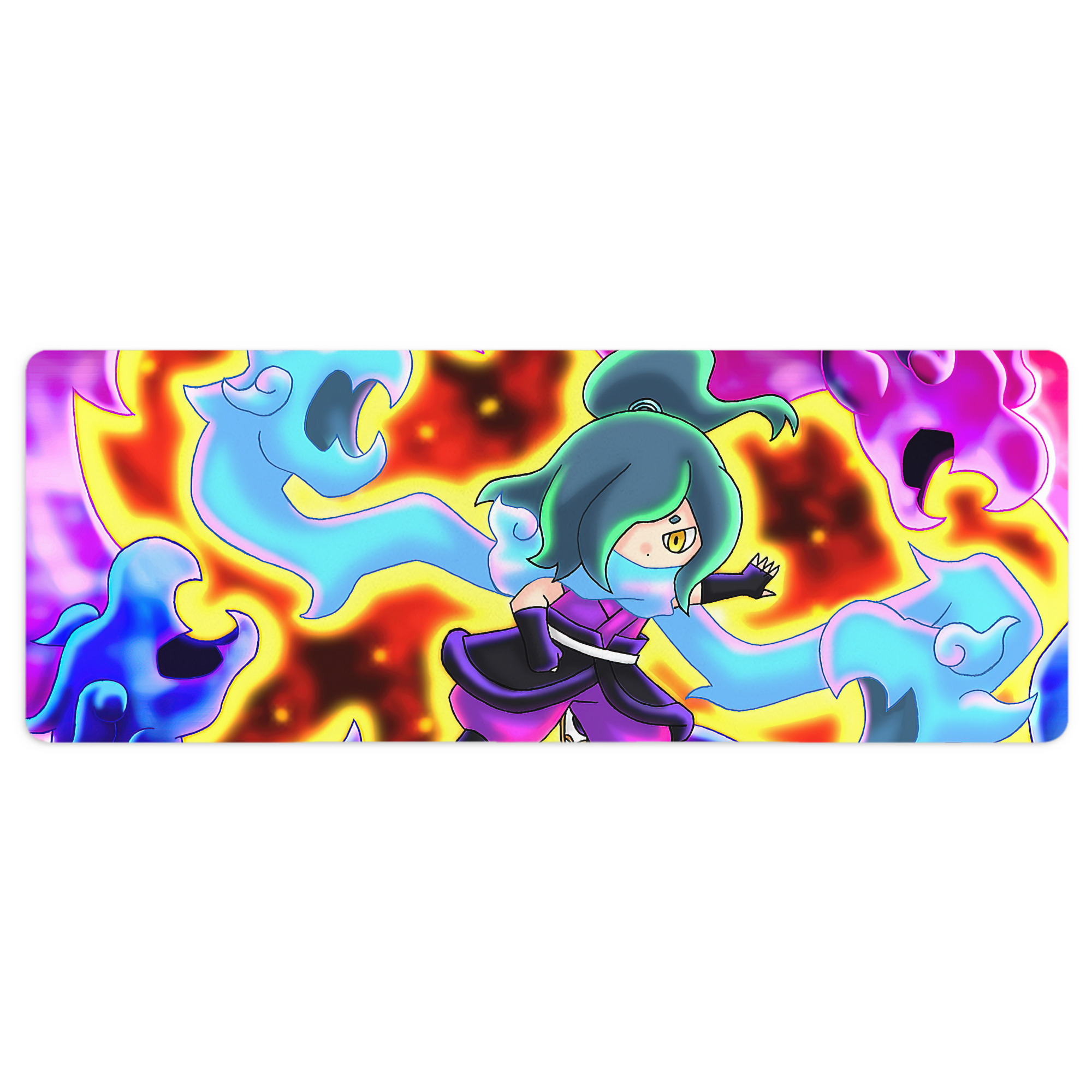 （画像用） 妖怪ウォッチ Yo-kai Watch ステッチ加工 大判デスクマット／滑り止めマウスパッド
