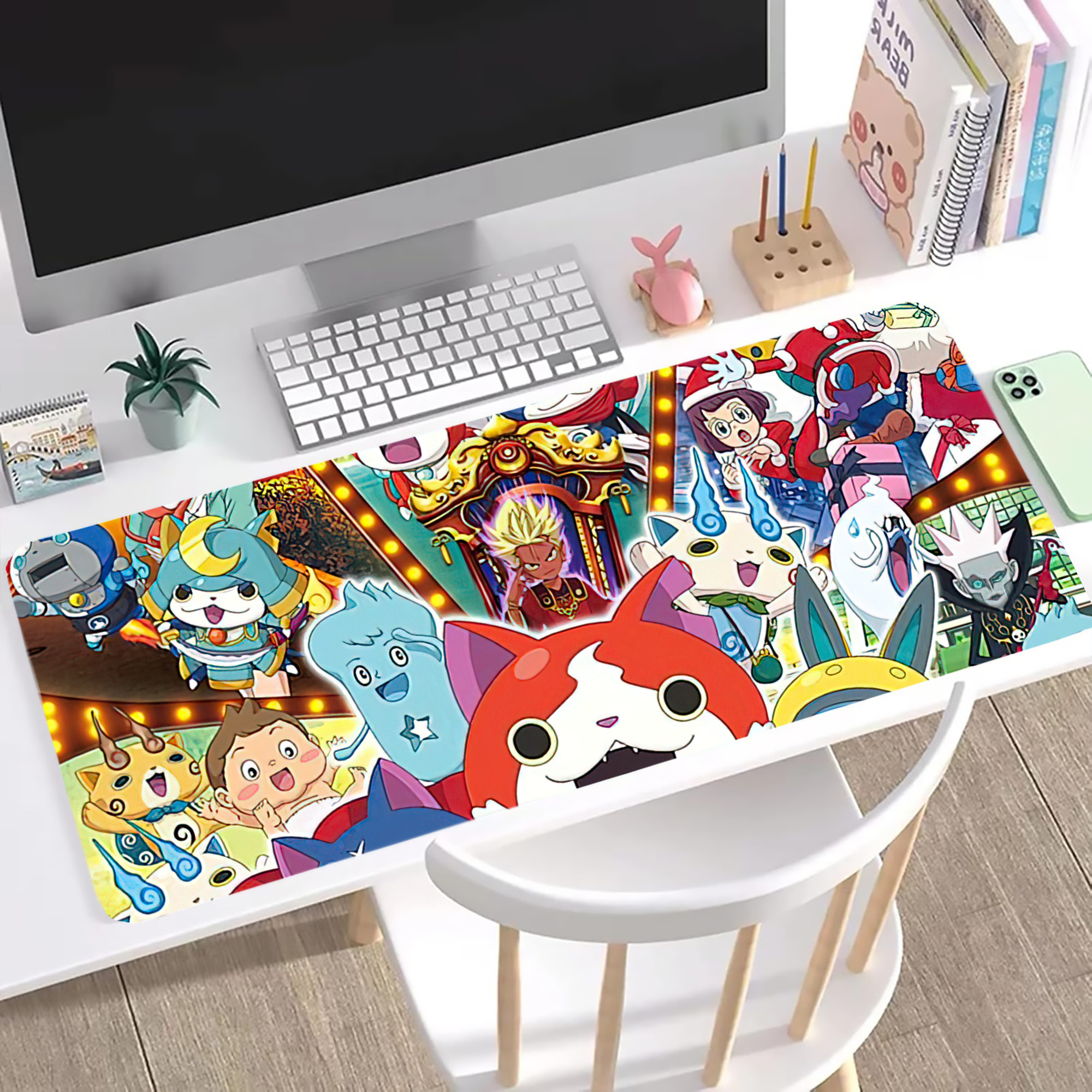 （画像用） 妖怪ウォッチ Yo-kai Watch ステッチ加工 大判デスクマット／滑り止めマウスパッド