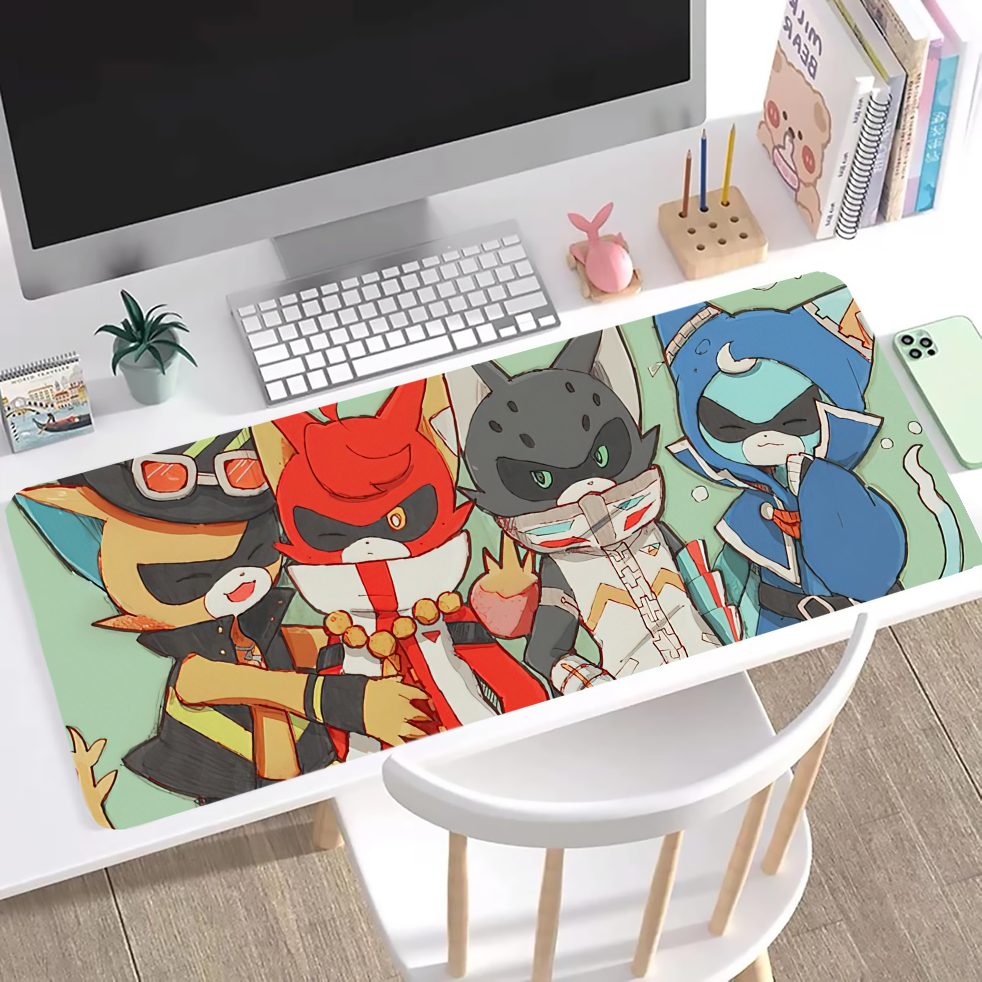 （画像用） 妖怪ウォッチ Yo-kai Watch ステッチ加工 大判デスクマット／滑り止めマウスパッド