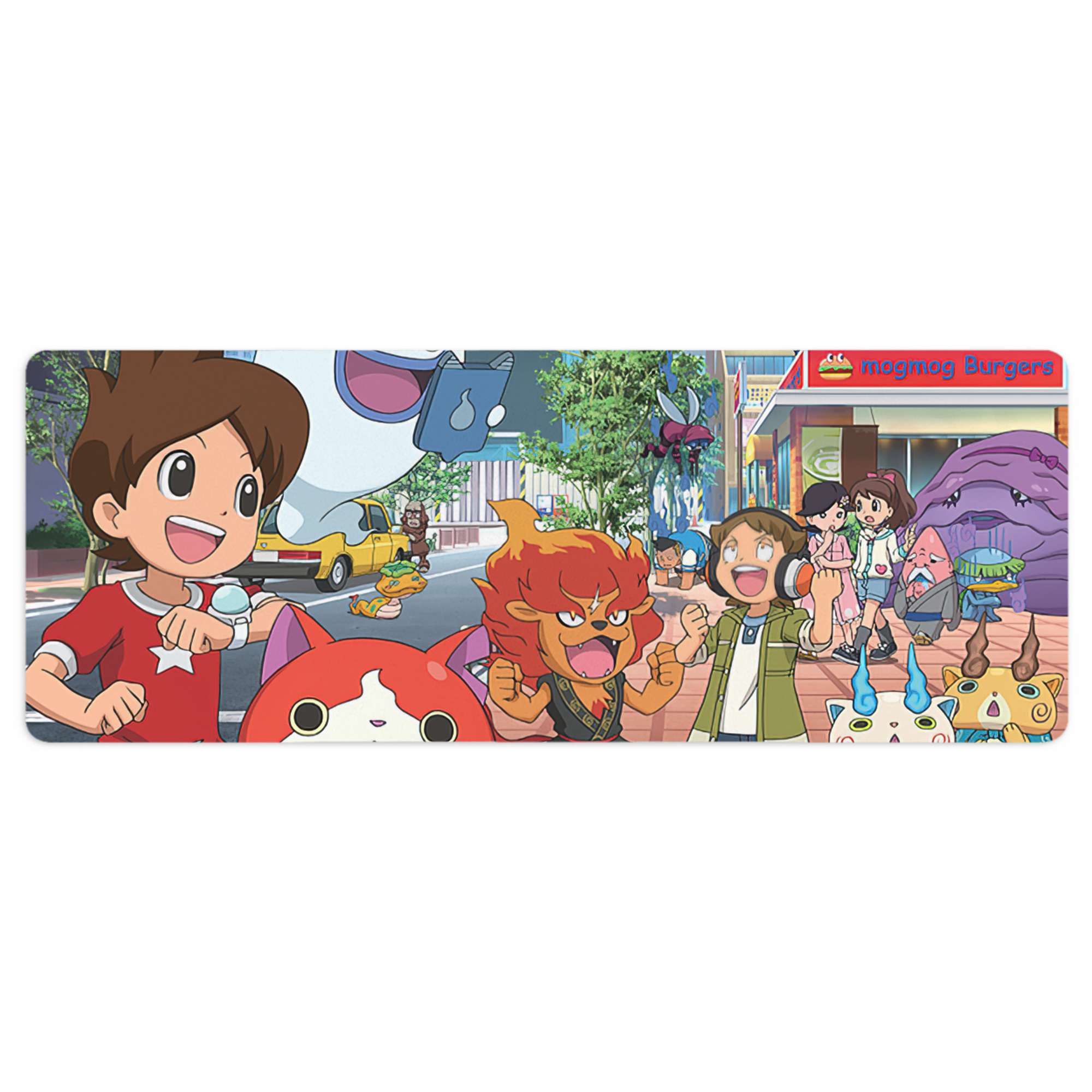 （画像用） 妖怪ウォッチ Yo-kai Watch ステッチ加工 大判デスクマット／滑り止めマウスパッド