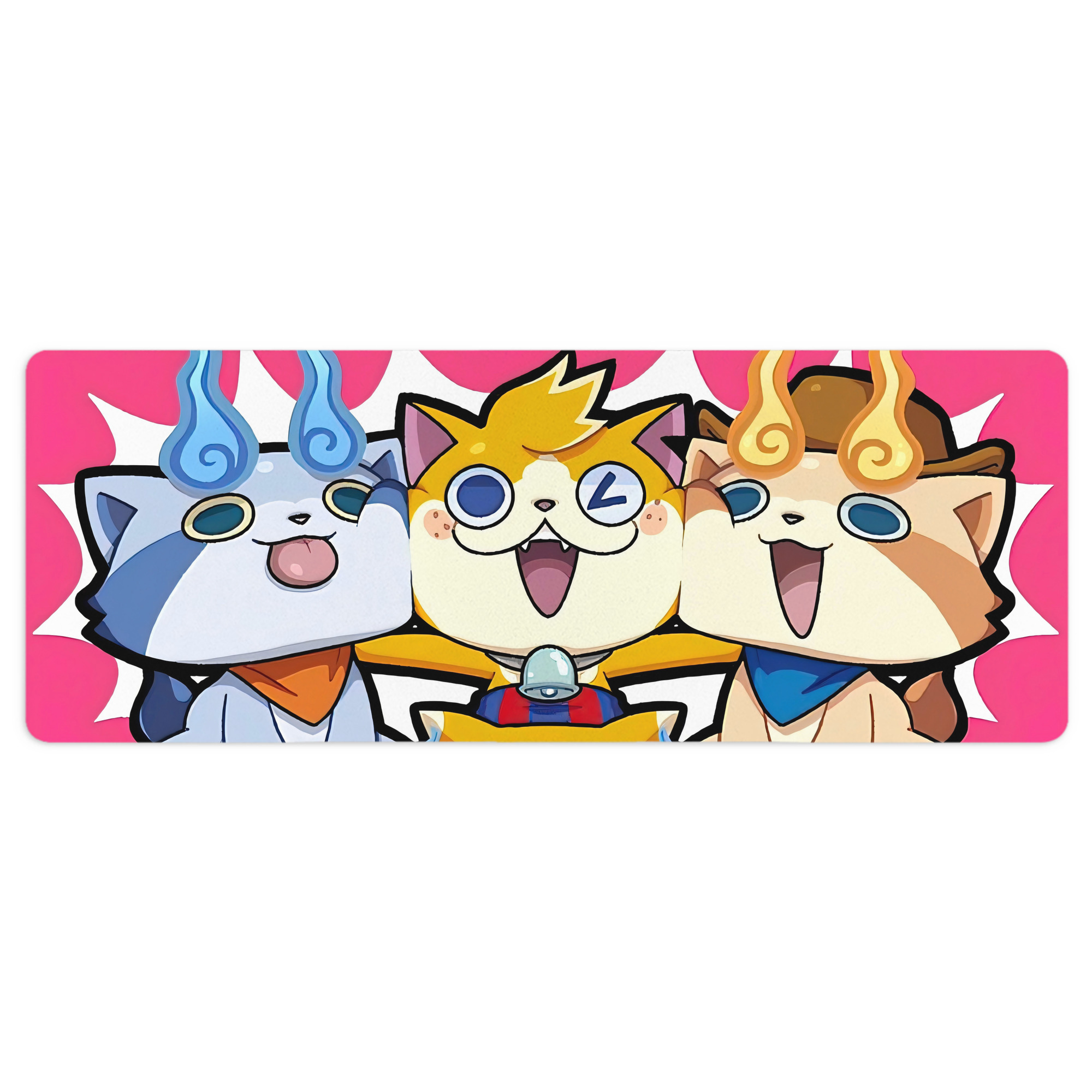 （画像用） 妖怪ウォッチ Yo-kai Watch ステッチ加工 大判デスクマット／滑り止めマウスパッド