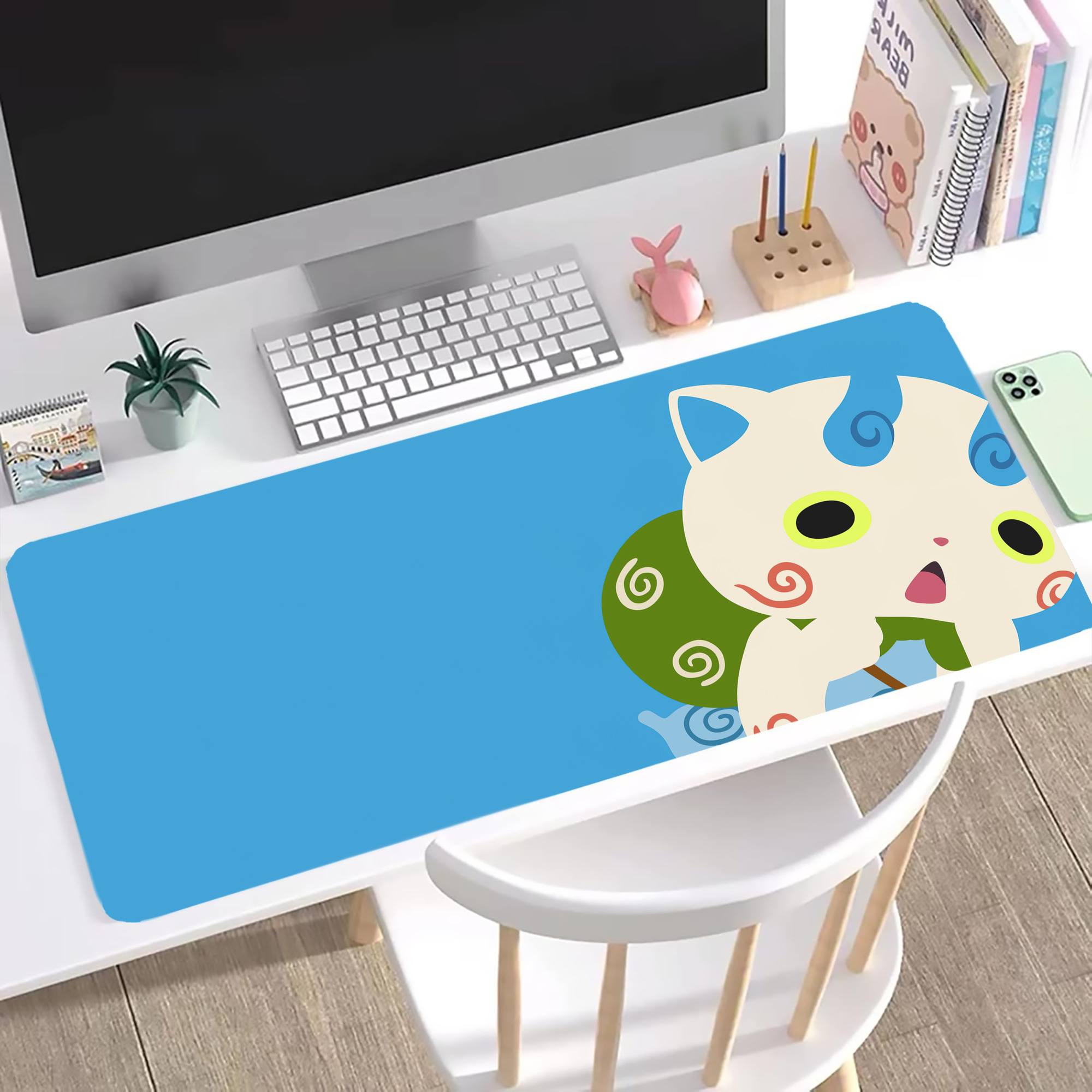 （画像用） 妖怪ウォッチ Yo-kai Watch ステッチ加工 大判デスクマット／滑り止めマウスパッド