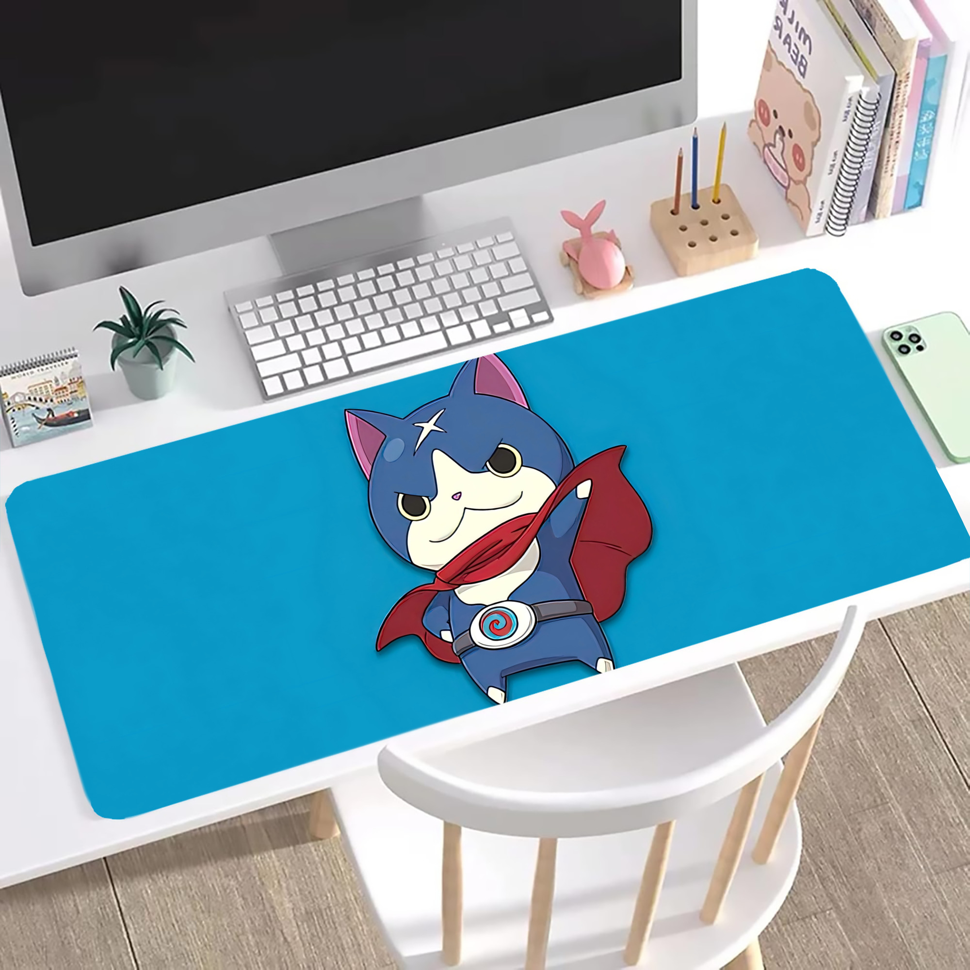 （画像用） 妖怪ウォッチ Yo-kai Watch ステッチ加工 大判デスクマット／滑り止めマウスパッド