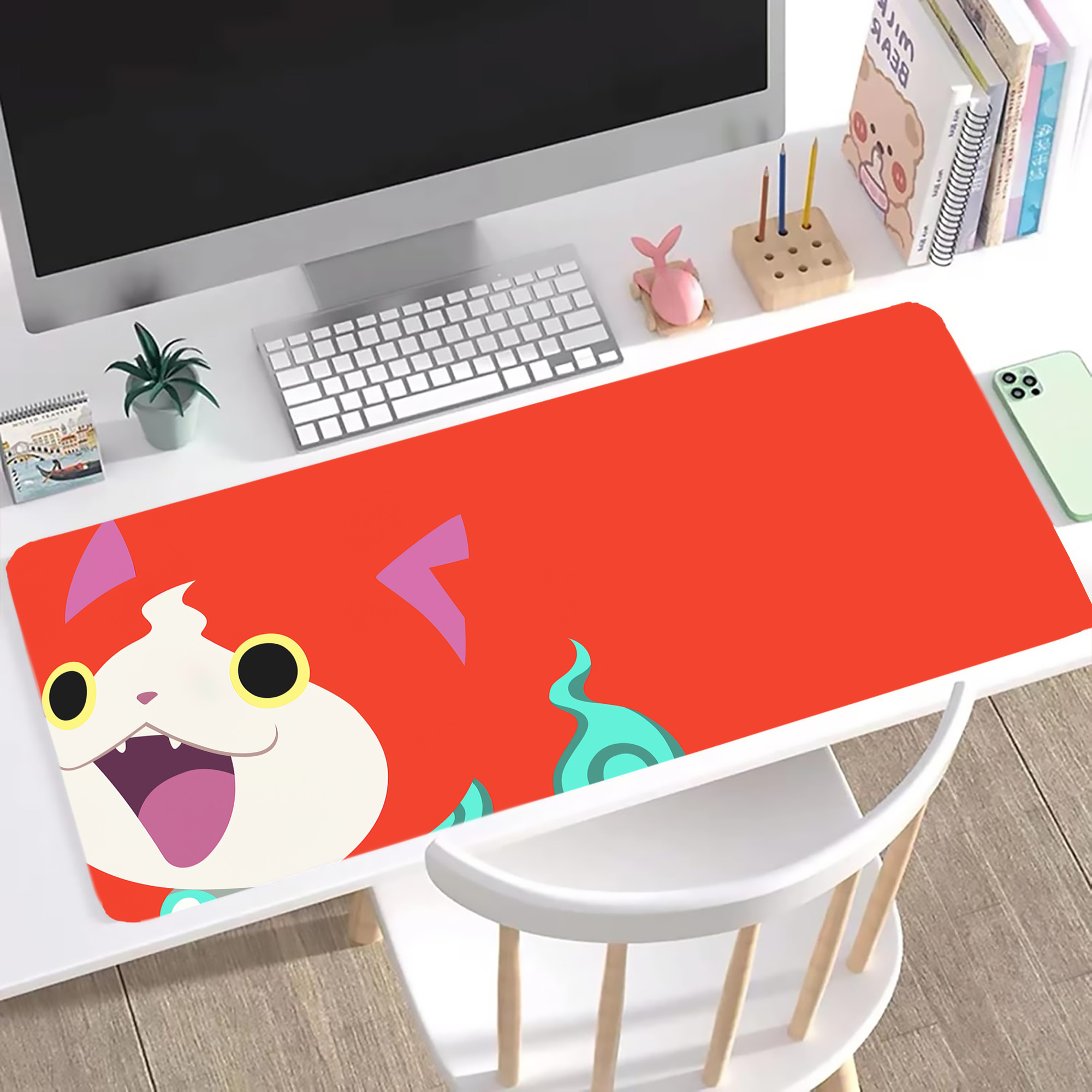 （画像用） 妖怪ウォッチ Yo-kai Watch ステッチ加工 大判デスクマット／滑り止めマウスパッド