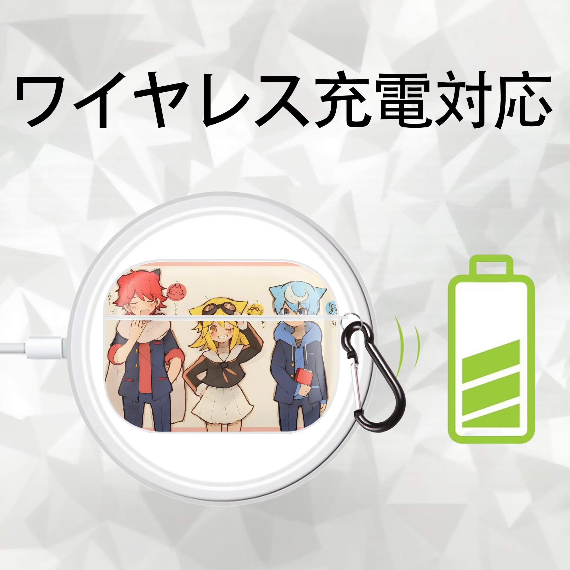 妖怪ウォッチ Yo-kai Watch 【AirPods Pro用】ハードシェル保護ケース 耐衝撃・防指紋・カラビナ付き商品仕様