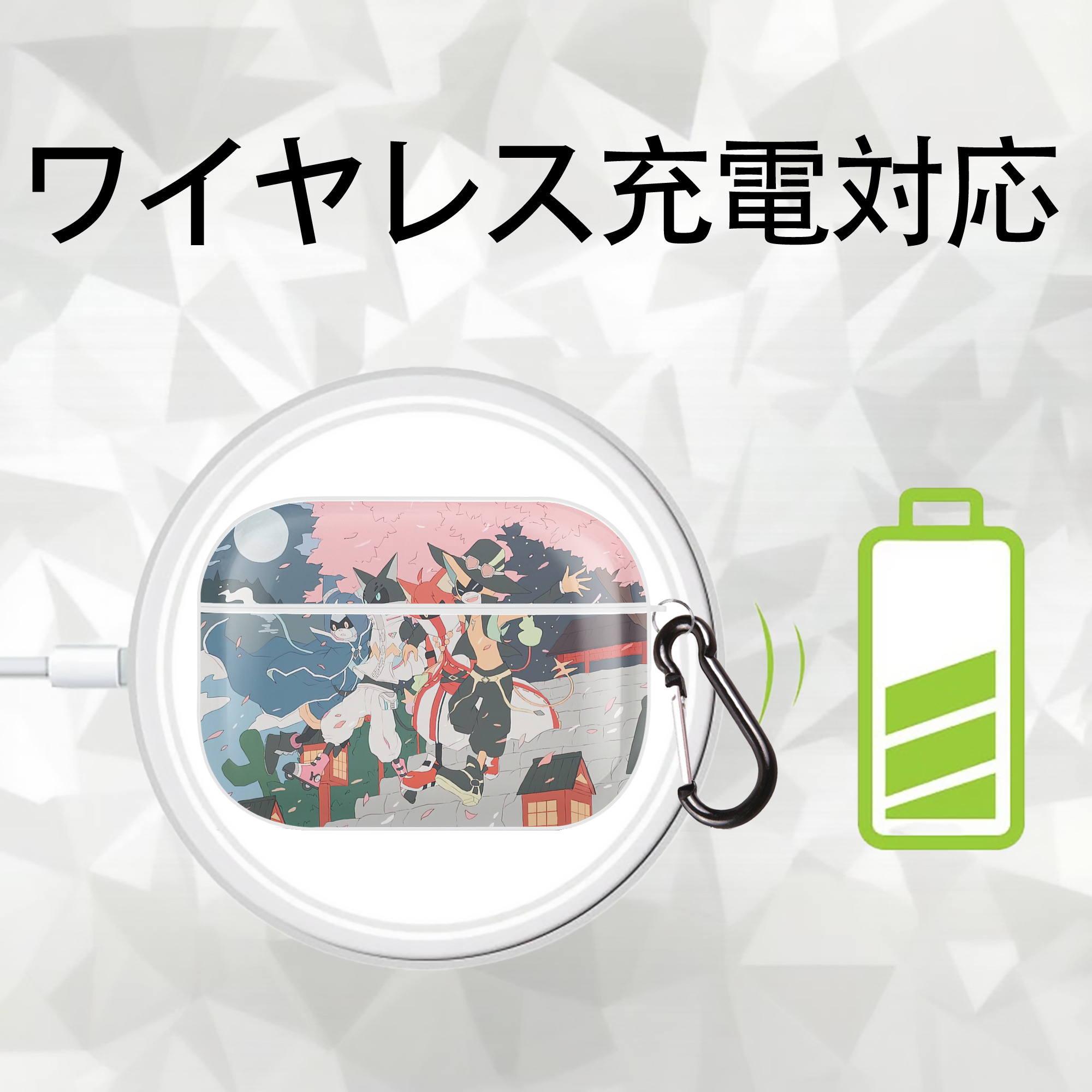 妖怪ウォッチ Yo-kai Watch 【AirPods Pro用】ハードシェル保護ケース 耐衝撃・防指紋・カラビナ付き商品仕様