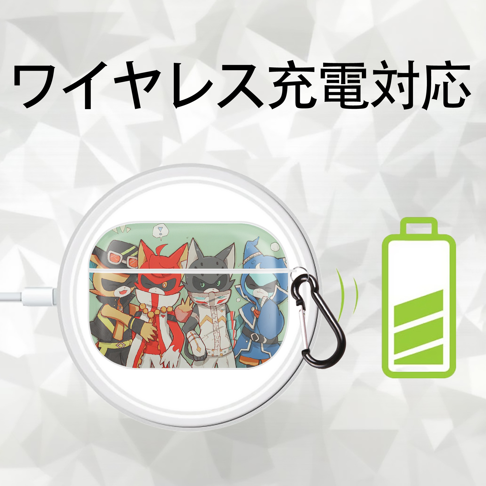 妖怪ウォッチ Yo-kai Watch 【AirPods Pro用】ハードシェル保護ケース 耐衝撃・防指紋・カラビナ付き商品仕様
