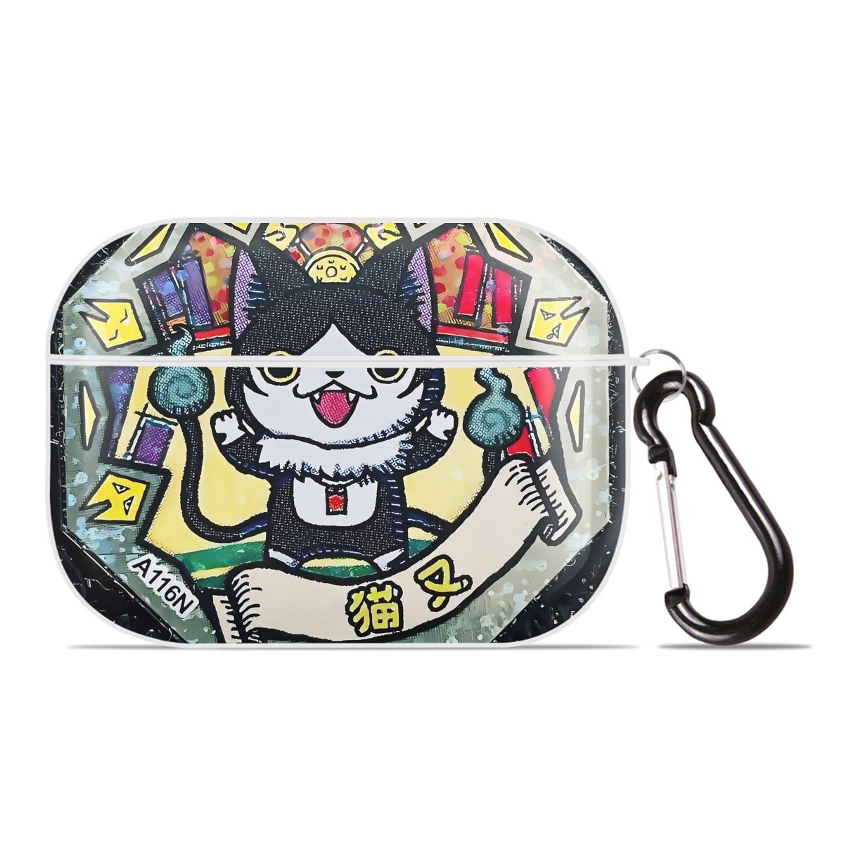 （画像用） 妖怪ウォッチ Yo-kai Watch 【AirPods Pro用】ハードシェル保護ケース 耐衝撃・防指紋・カラビナ付き商品仕様