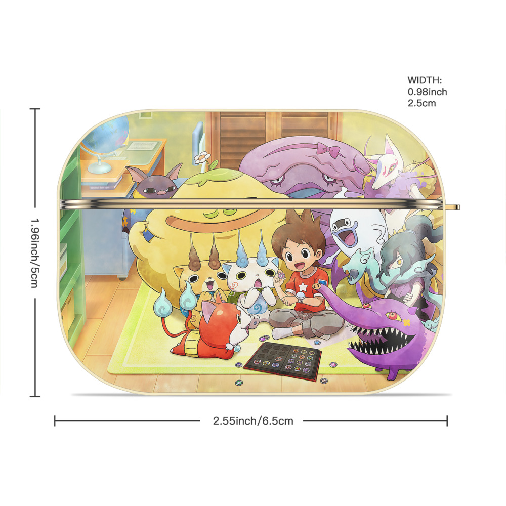 妖怪ウォッチ Yo-kai Watch 【AirPods Pro用】ハードシェル保護ケース｜耐衝撃・防指紋・カラビナ付き商品仕様