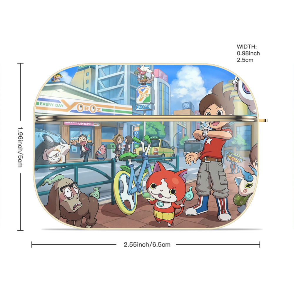 妖怪ウォッチ Yo-kai Watch 【AirPods Pro用】ハードシェル保護ケース｜耐衝撃・防指紋・カラビナ付き商品仕様