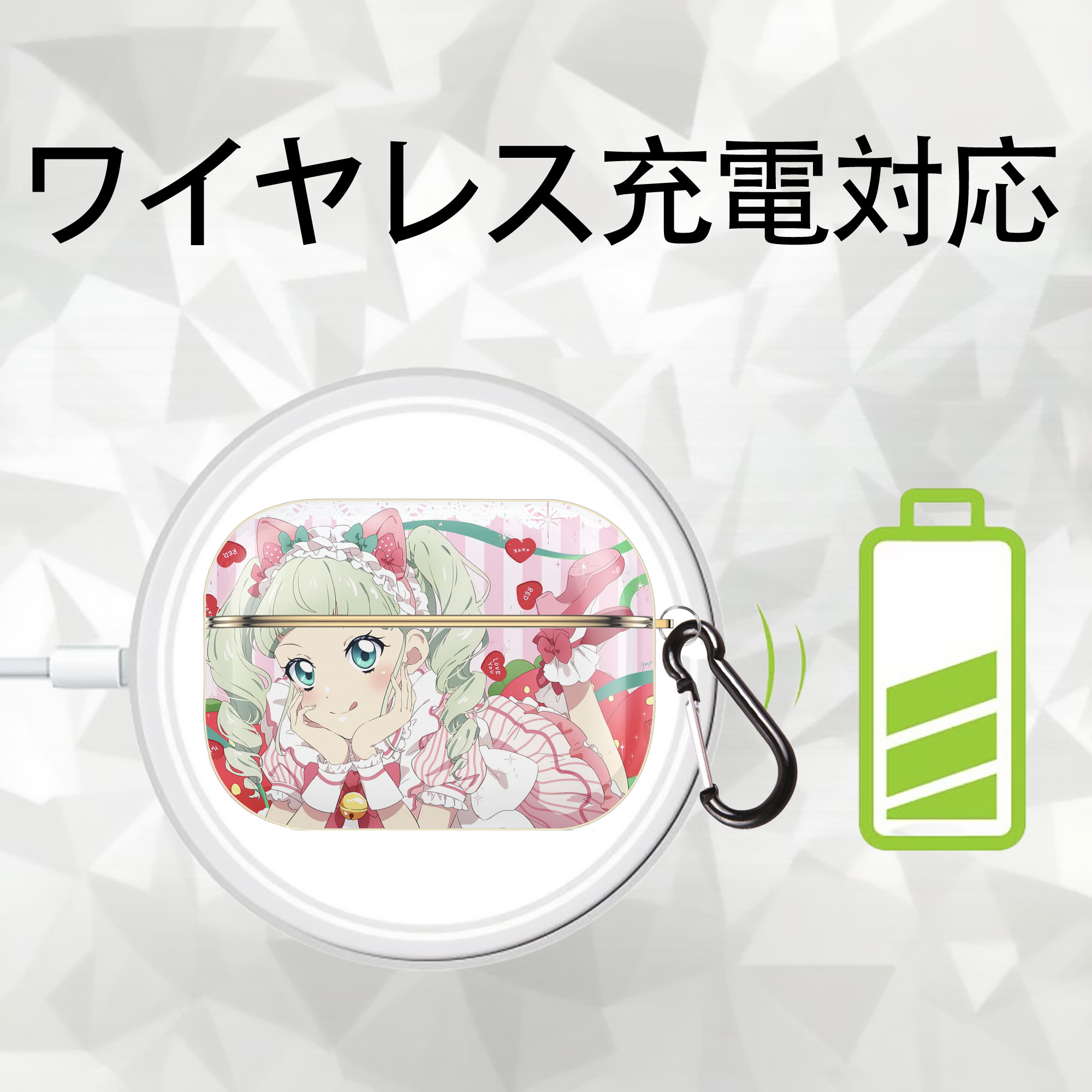妖怪ウォッチ Yo-kai Watch 【AirPods Pro用】ハードシェル保護ケース｜耐衝撃・防指紋・カラビナ付き商品仕様