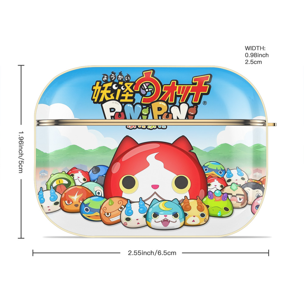 妖怪ウォッチ Yo-kai Watch 【AirPods Pro用】ハードシェル保護ケース｜耐衝撃・防指紋・カラビナ付き商品仕様