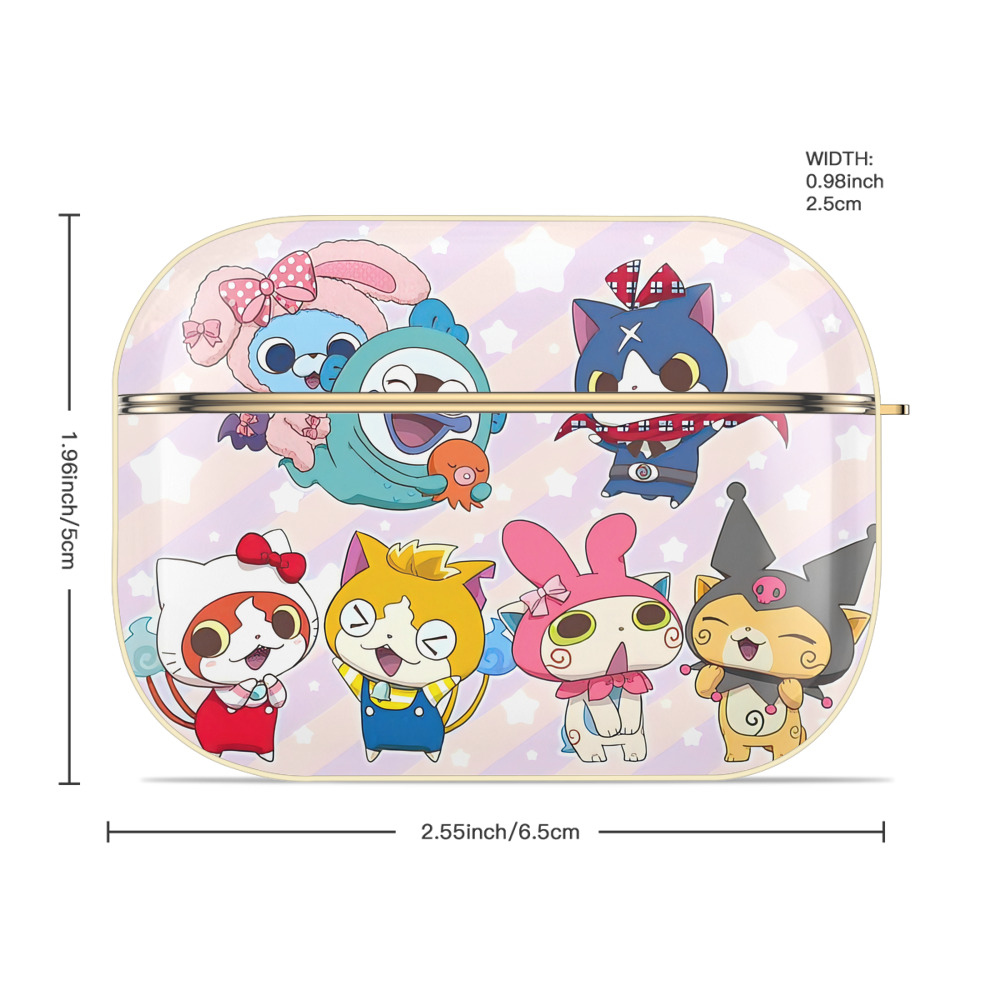 妖怪ウォッチ Yo-kai Watch 【AirPods Pro用】ハードシェル保護ケース｜耐衝撃・防指紋・カラビナ付き商品仕様