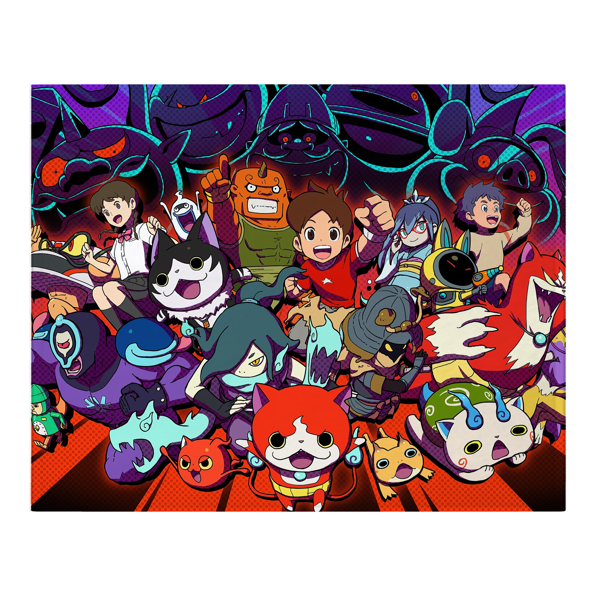 （画像用） 妖怪ウォッチ Yo-kai Watch フランネルブランケット・多サイズ対応（横型）