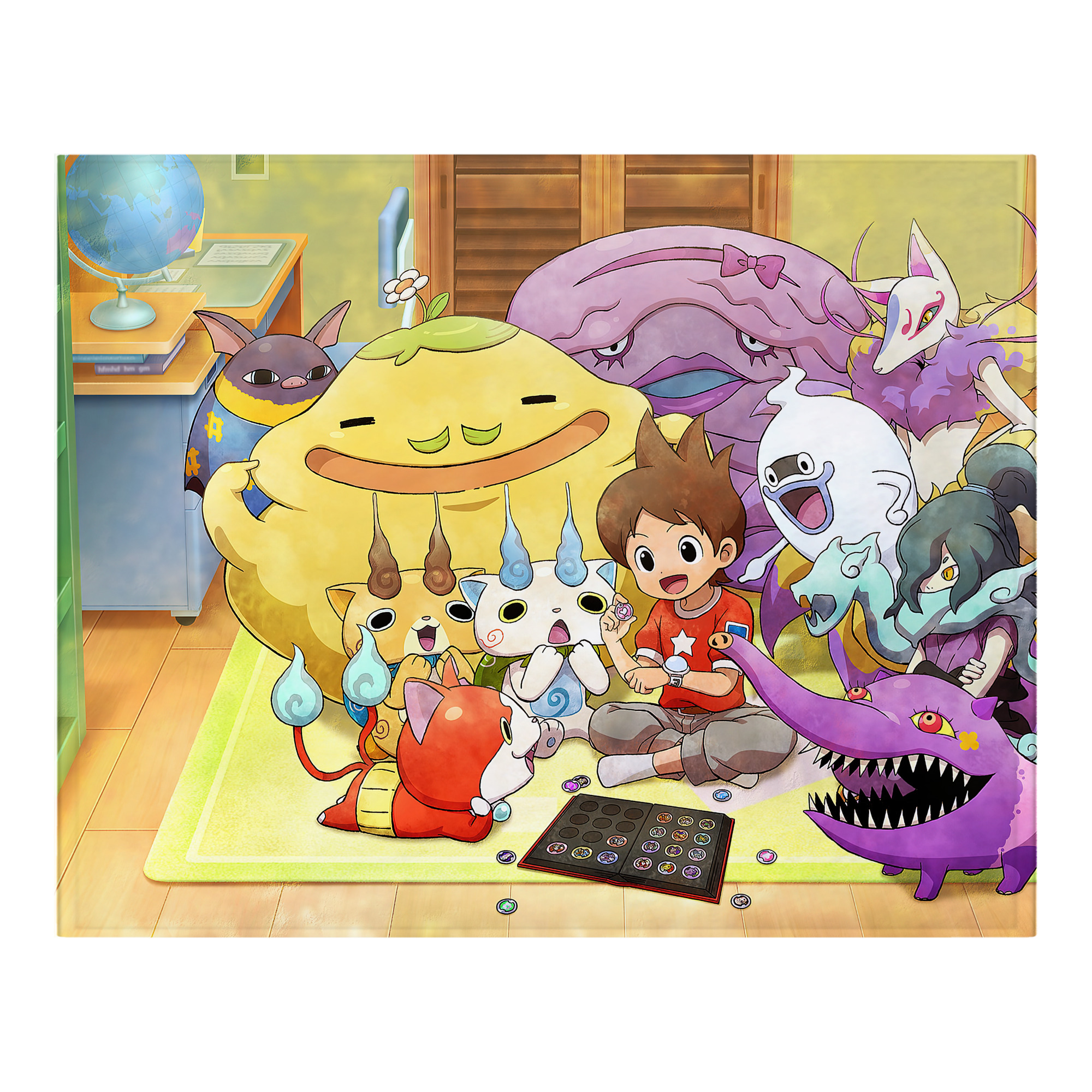 （画像用） 妖怪ウォッチ Yo-kai Watch フランネルブランケット・多サイズ対応（横型）