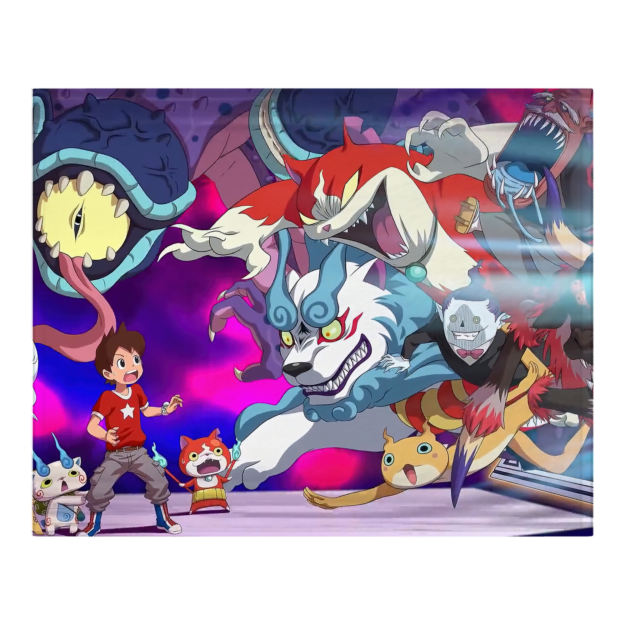 （画像用） 妖怪ウォッチ Yo-kai Watch フランネルブランケット・多サイズ対応（横型）