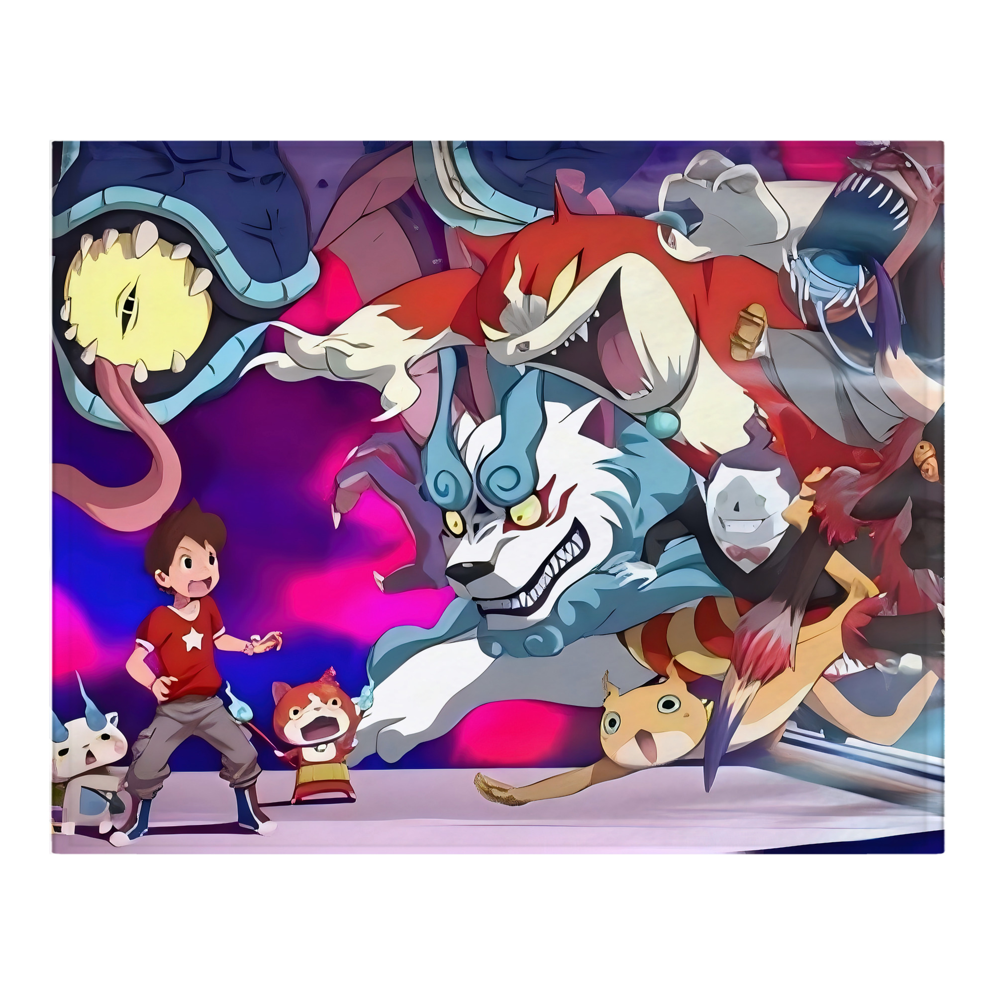 （画像用） 妖怪ウォッチ Yo-kai Watch フランネルブランケット・多サイズ対応（横型）