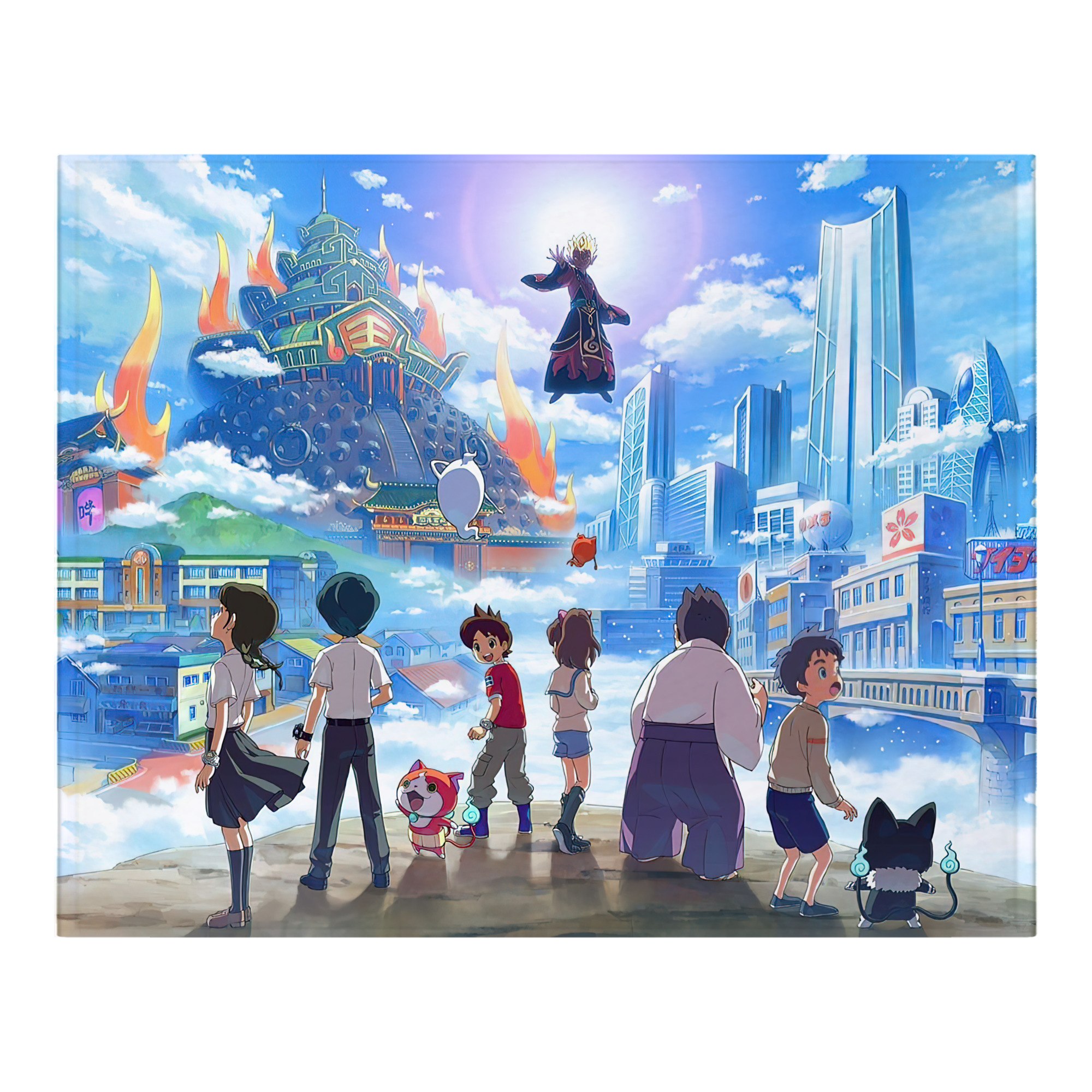 （画像用） 妖怪ウォッチ Yo-kai Watch フランネルブランケット・多サイズ対応（横型）