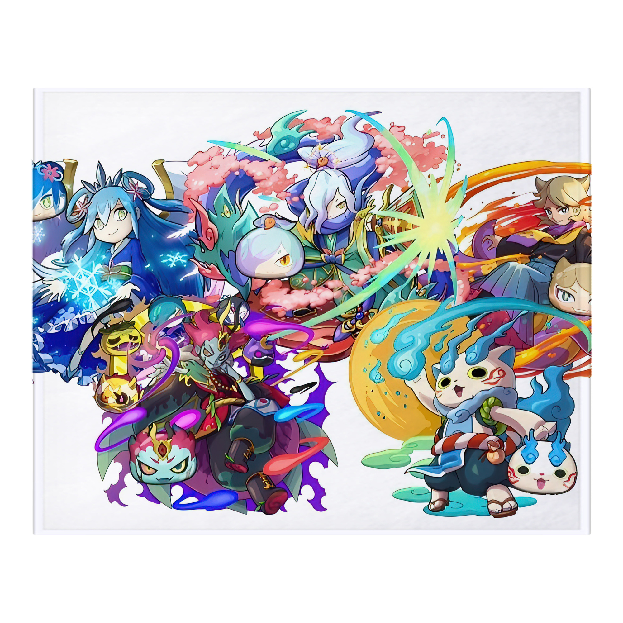 （画像用） 妖怪ウォッチ Yo-kai Watch フランネルブランケット・多サイズ対応（横型）