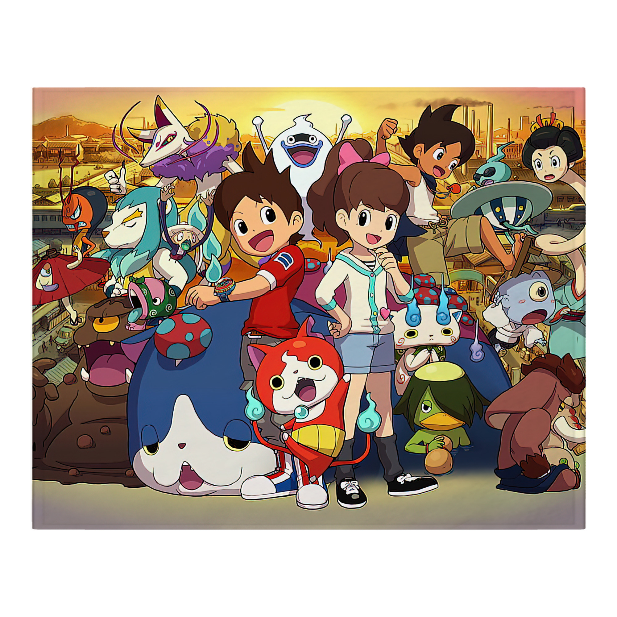 （画像用） 妖怪ウォッチ Yo-kai Watch フランネルブランケット・多サイズ対応（横型）