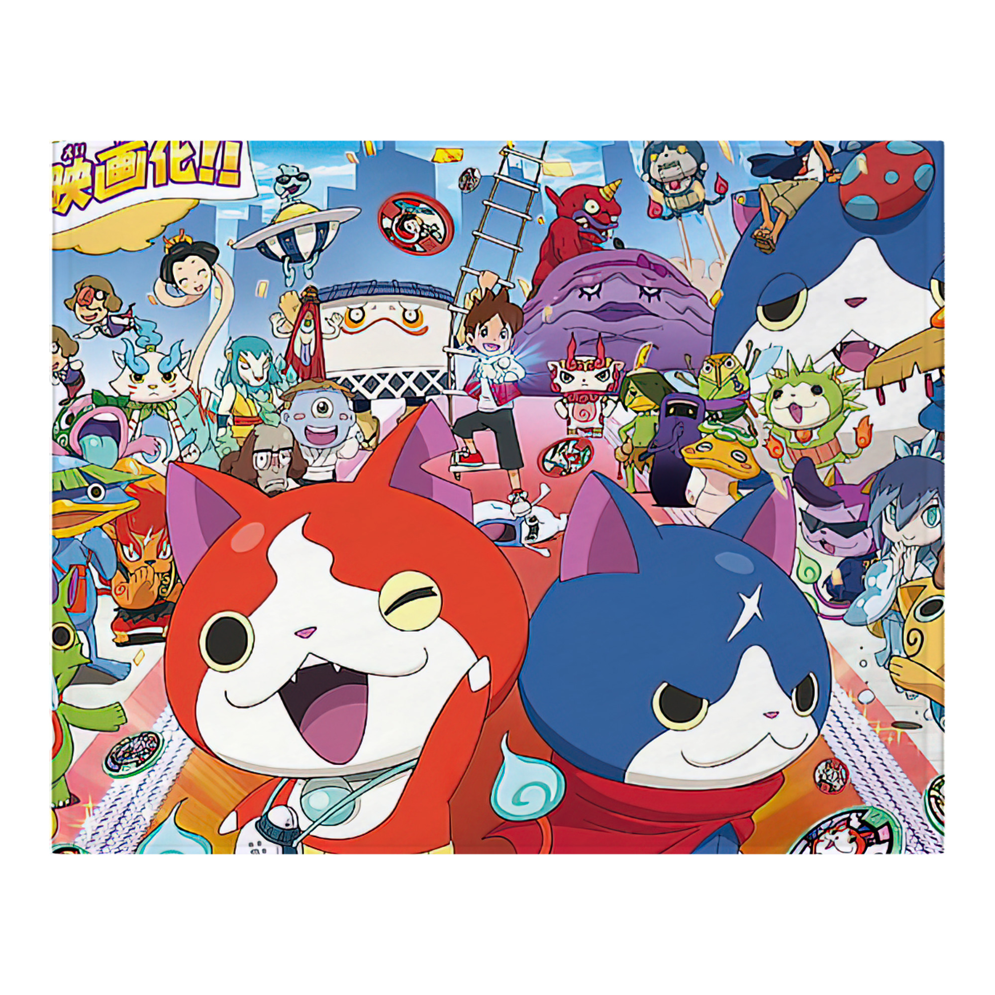 （画像用） 妖怪ウォッチ Yo-kai Watch フランネルブランケット・多サイズ対応（横型）