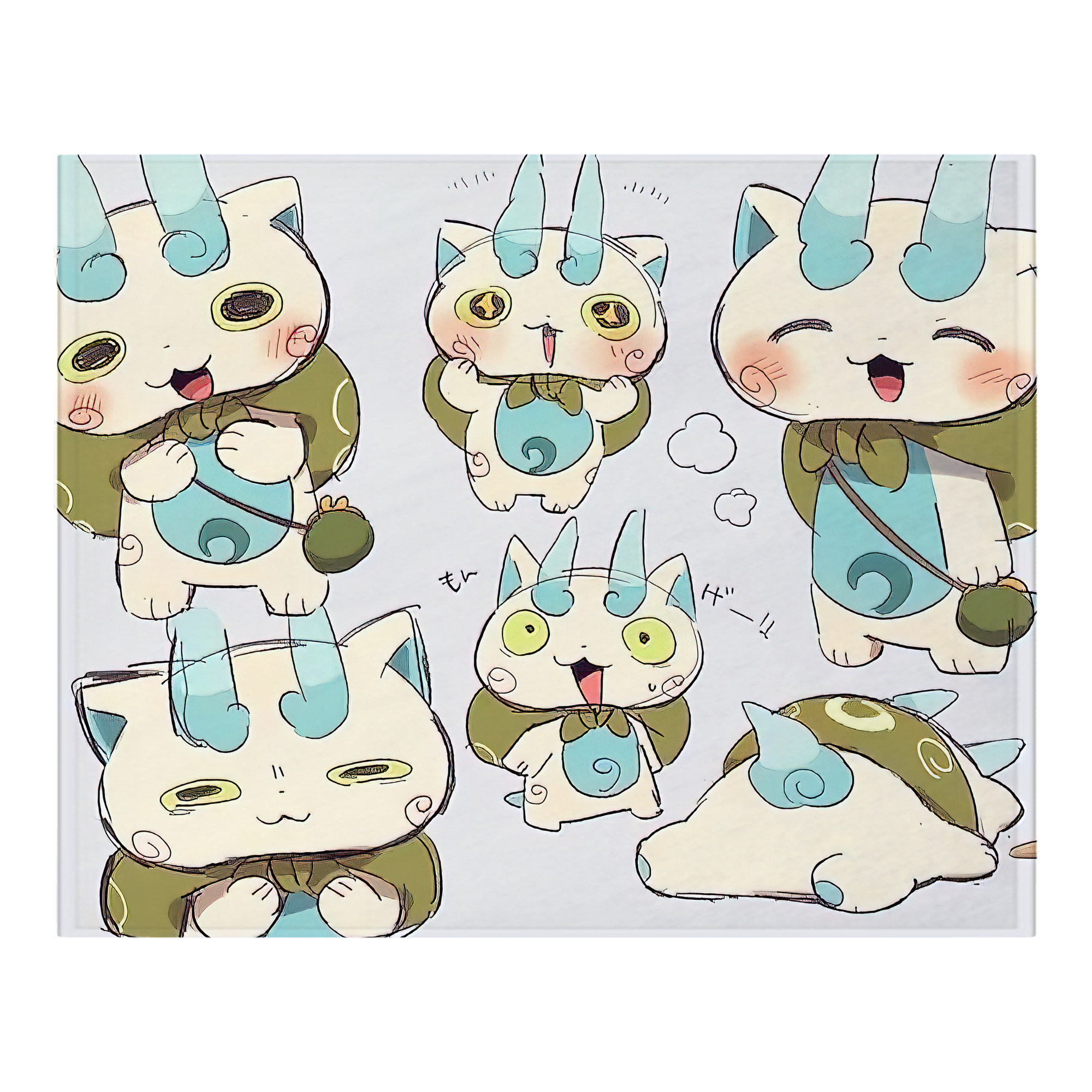 （画像用） 妖怪ウォッチ Yo-kai Watch フランネルブランケット・多サイズ対応（横型）