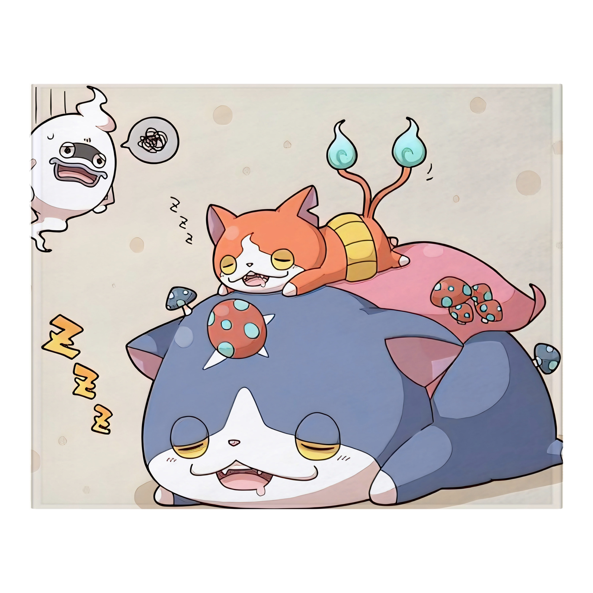 （画像用） 妖怪ウォッチ Yo-kai Watch フランネルブランケット・多サイズ対応（横型）