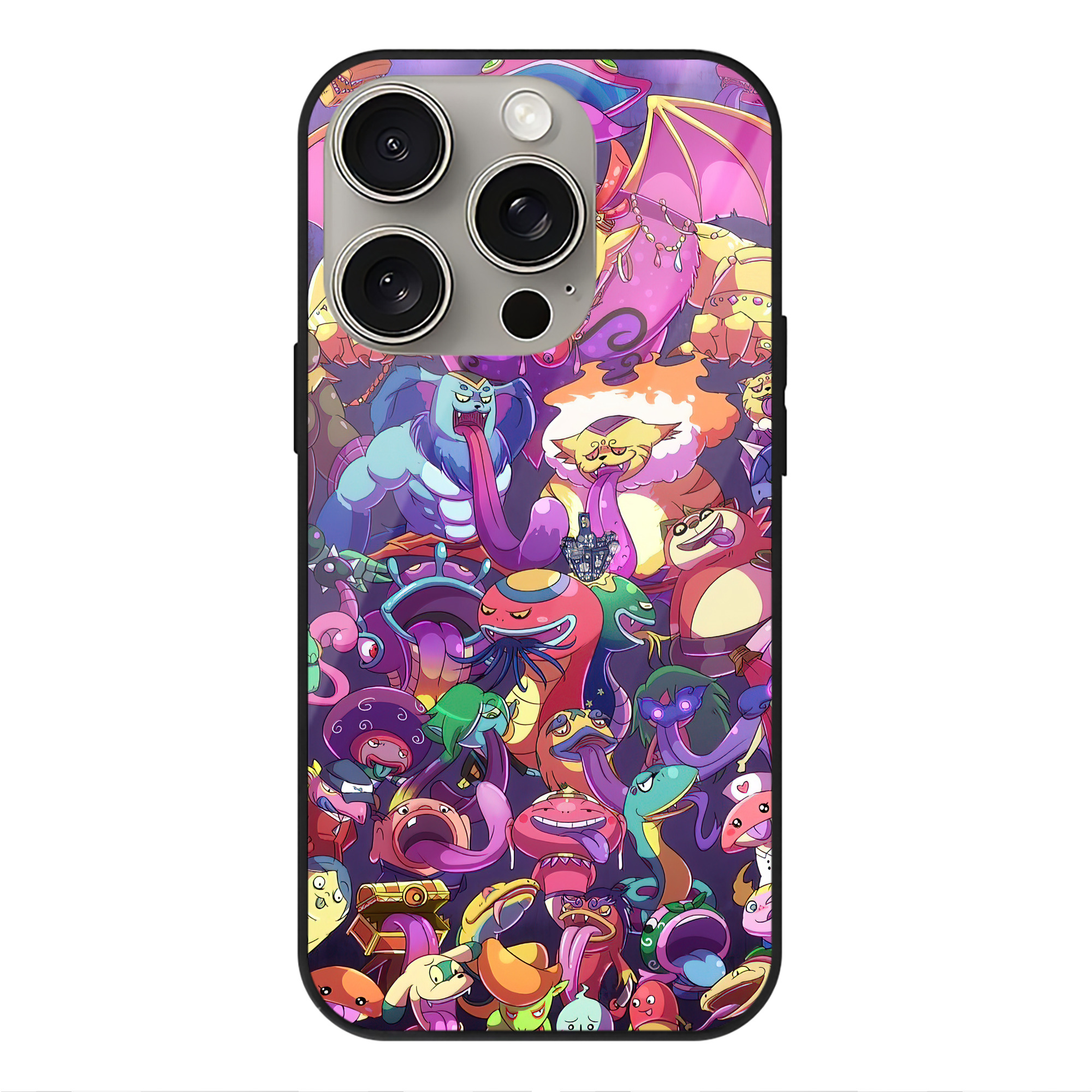 （画像用） 妖怪ウォッチ Yo-kai Watch 【iPhone15Pro対応】スマホケース 耐衝撃＆黄変防止 背面ガラス