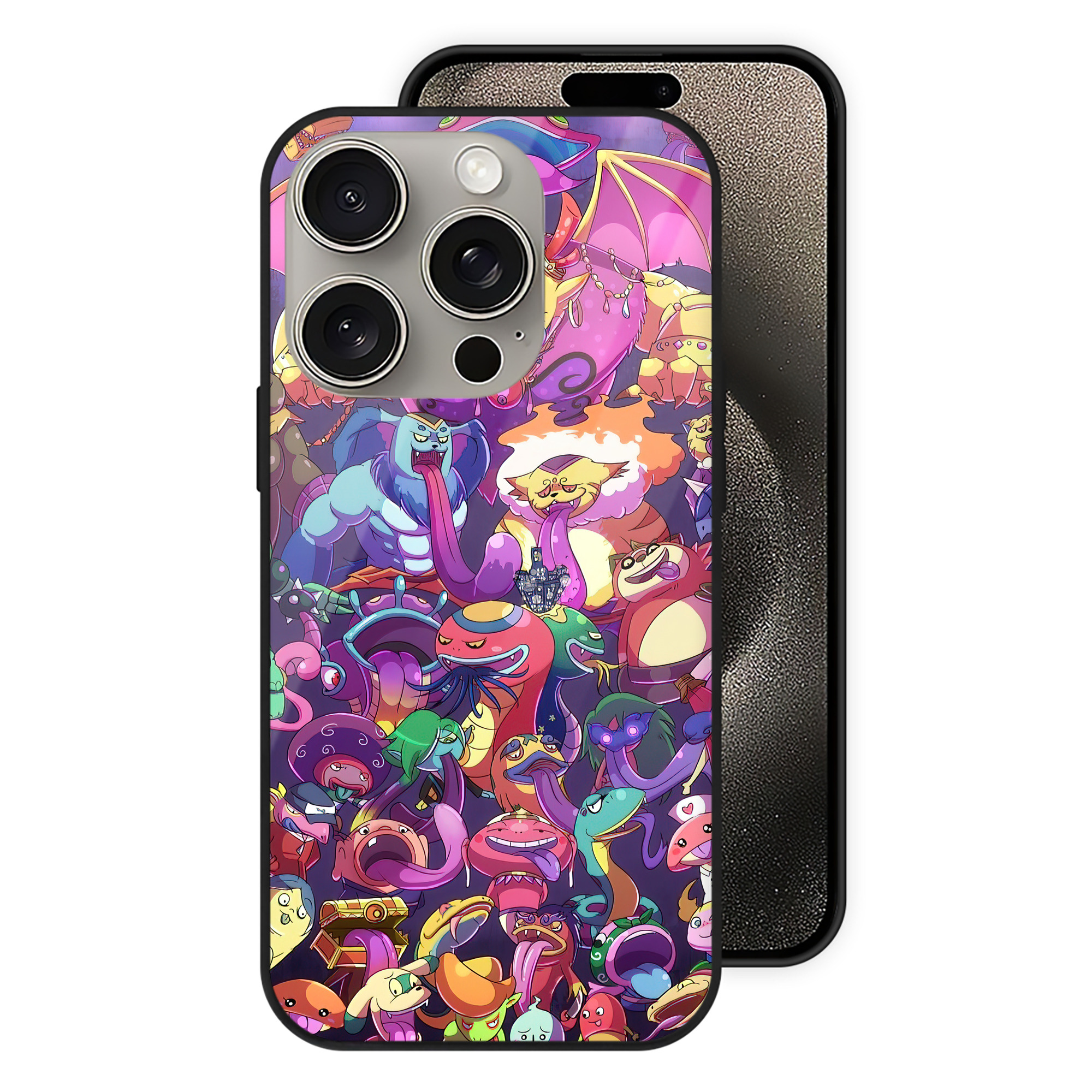 （画像用） 妖怪ウォッチ Yo-kai Watch 【iPhone15Pro対応】スマホケース 耐衝撃＆黄変防止 背面ガラス
