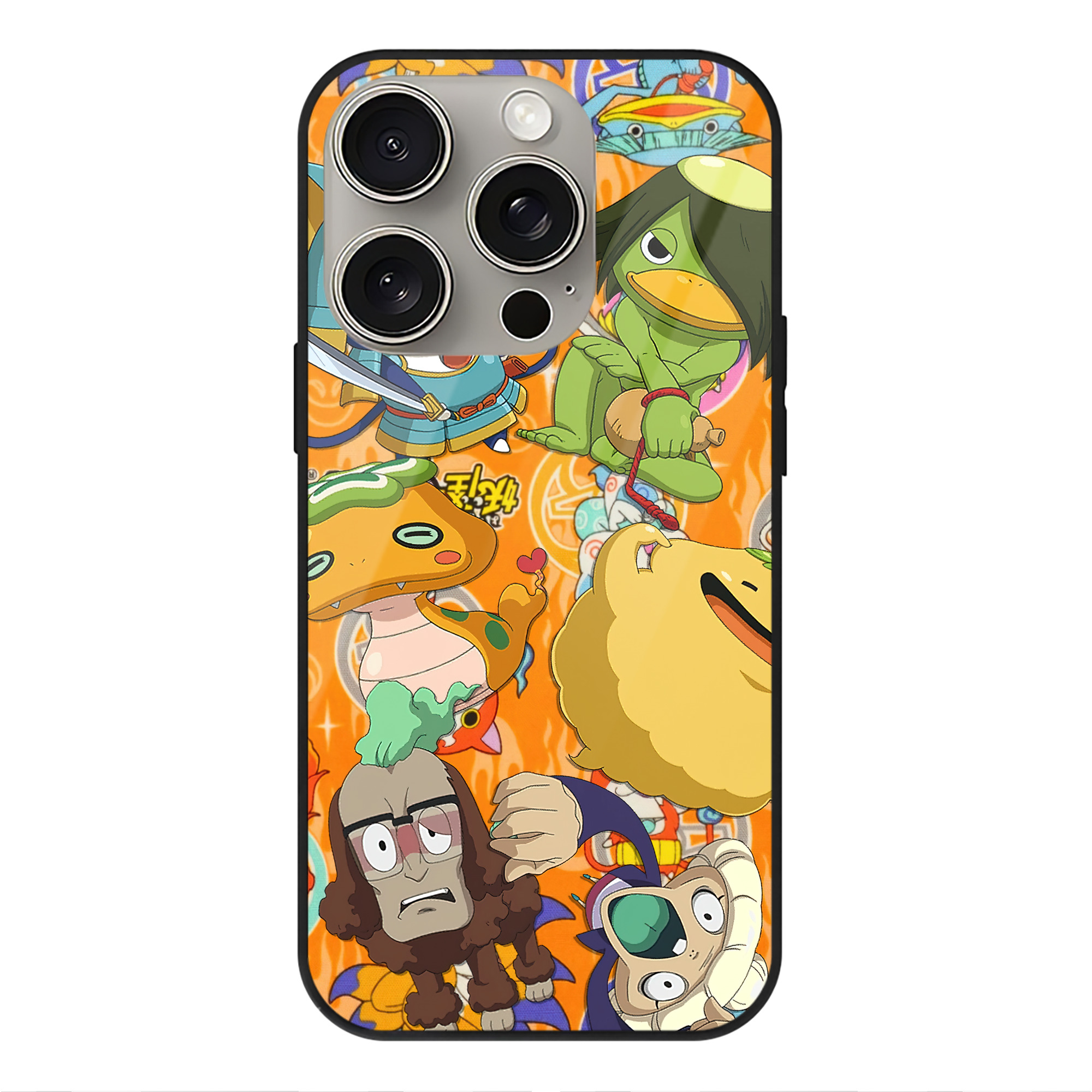 （画像用） 妖怪ウォッチ Yo-kai Watch 【iPhone15Pro対応】スマホケース 耐衝撃＆黄変防止 背面ガラス