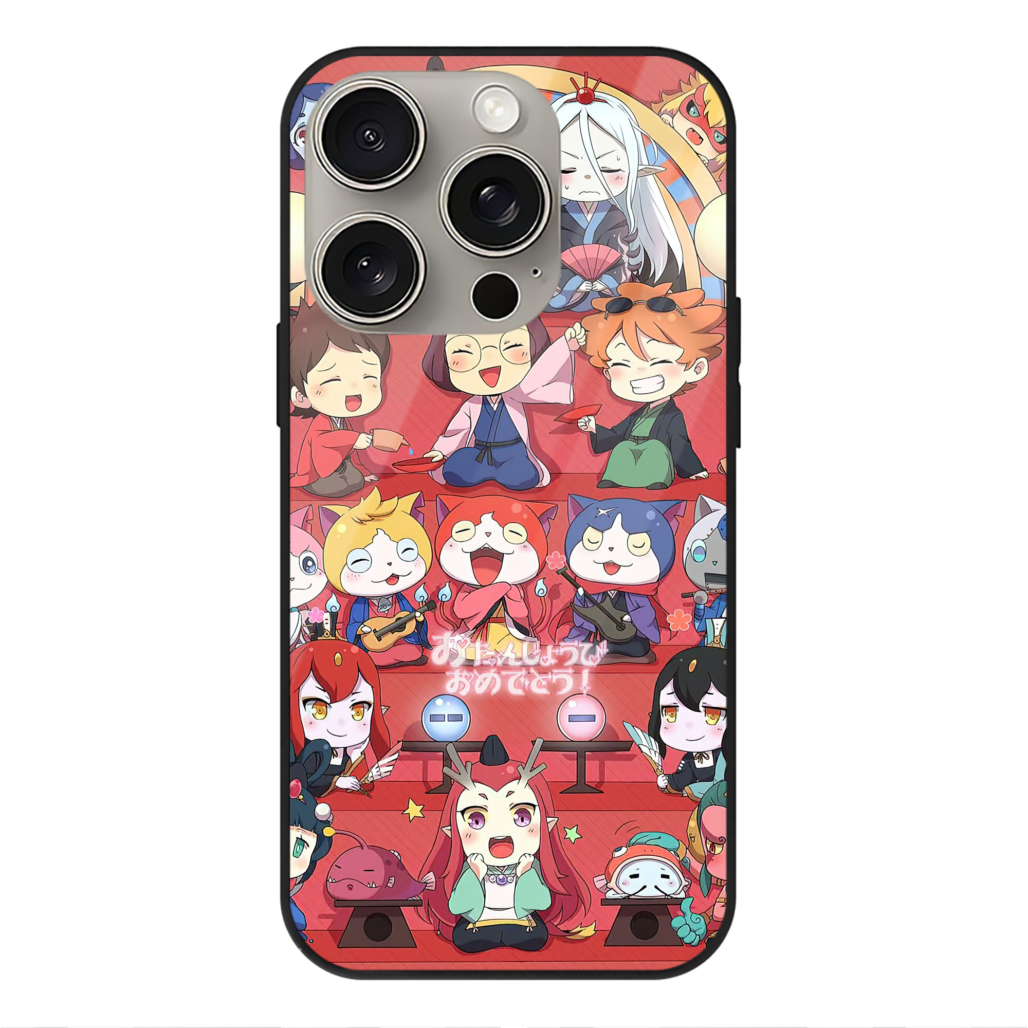 （画像用） 妖怪ウォッチ Yo-kai Watch 【iPhone15Pro対応】スマホケース 耐衝撃＆黄変防止 背面ガラス