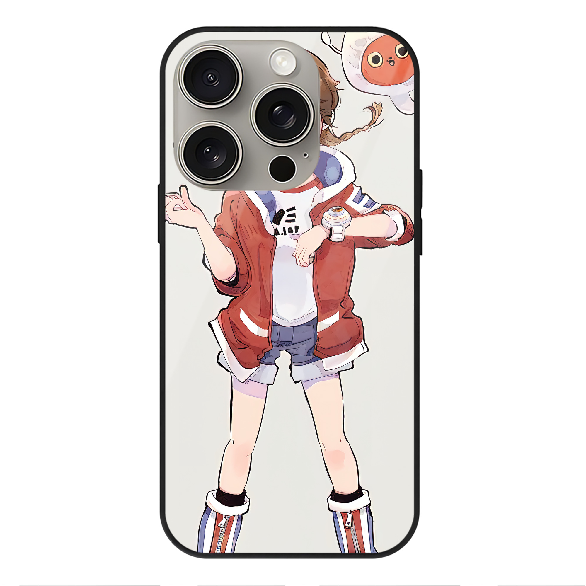 （画像用） 妖怪ウォッチ Yo-kai Watch 【iPhone15Pro対応】スマホケース 耐衝撃＆黄変防止 背面ガラス