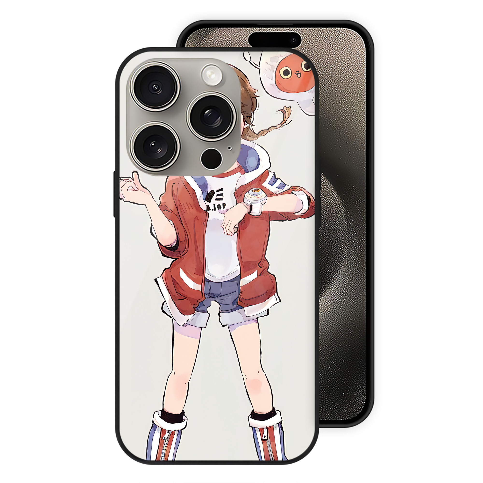 （画像用） 妖怪ウォッチ Yo-kai Watch 【iPhone15Pro対応】スマホケース 耐衝撃＆黄変防止 背面ガラス