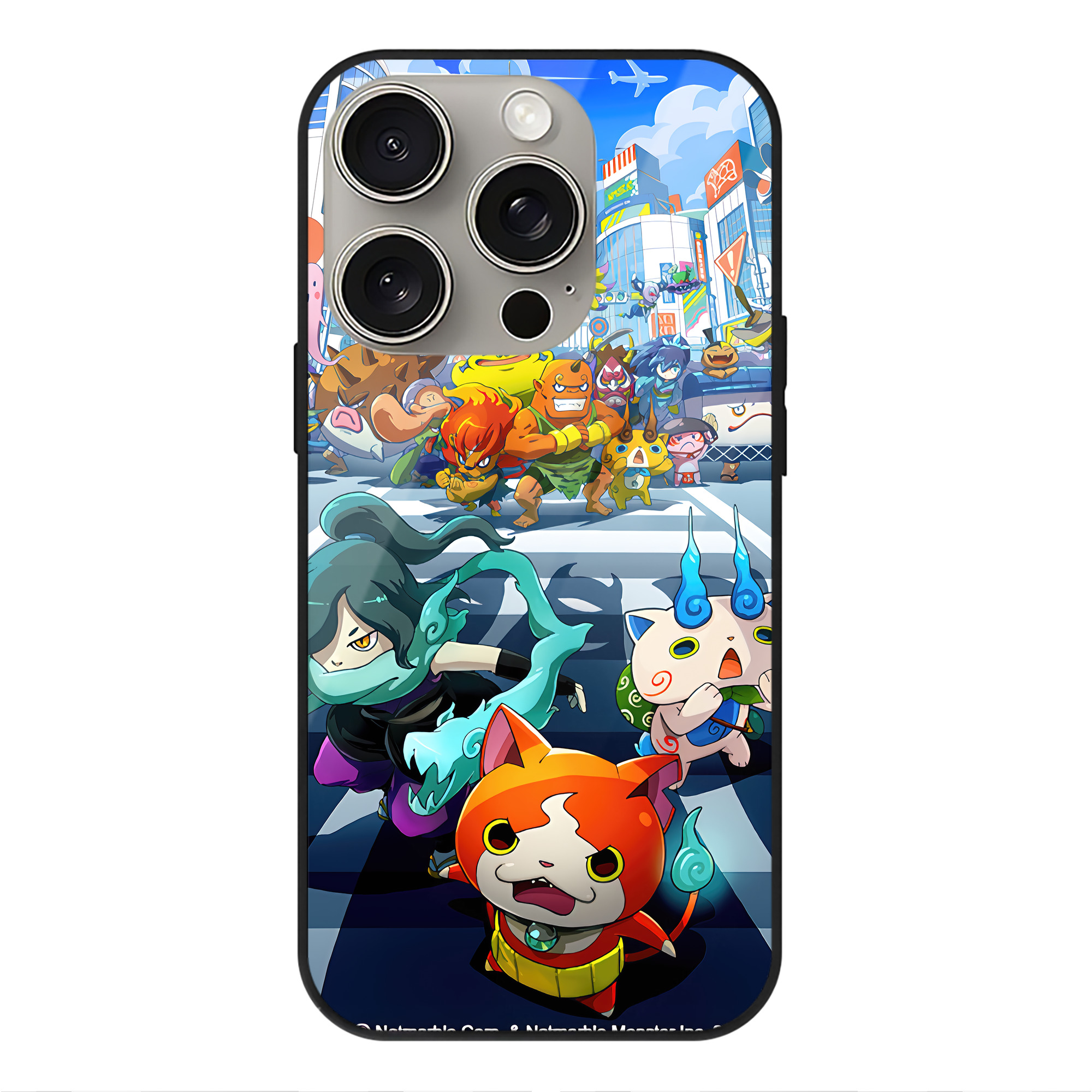 （画像用） 妖怪ウォッチ Yo-kai Watch 【iPhone15Pro対応】スマホケース 耐衝撃＆黄変防止 背面ガラス
