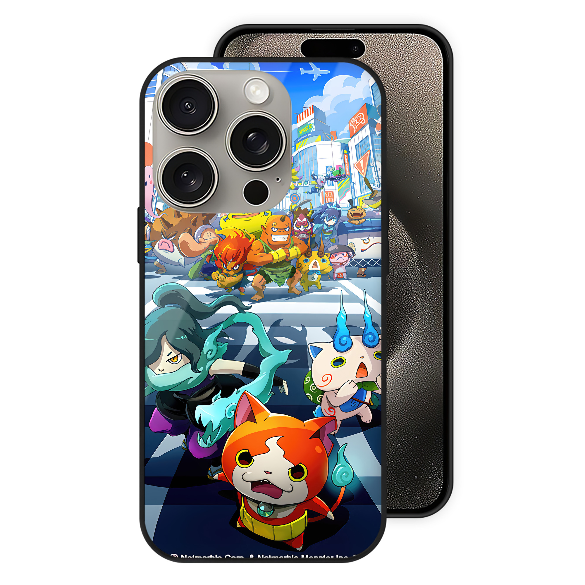 （画像用） 妖怪ウォッチ Yo-kai Watch 【iPhone15Pro対応】スマホケース 耐衝撃＆黄変防止 背面ガラス