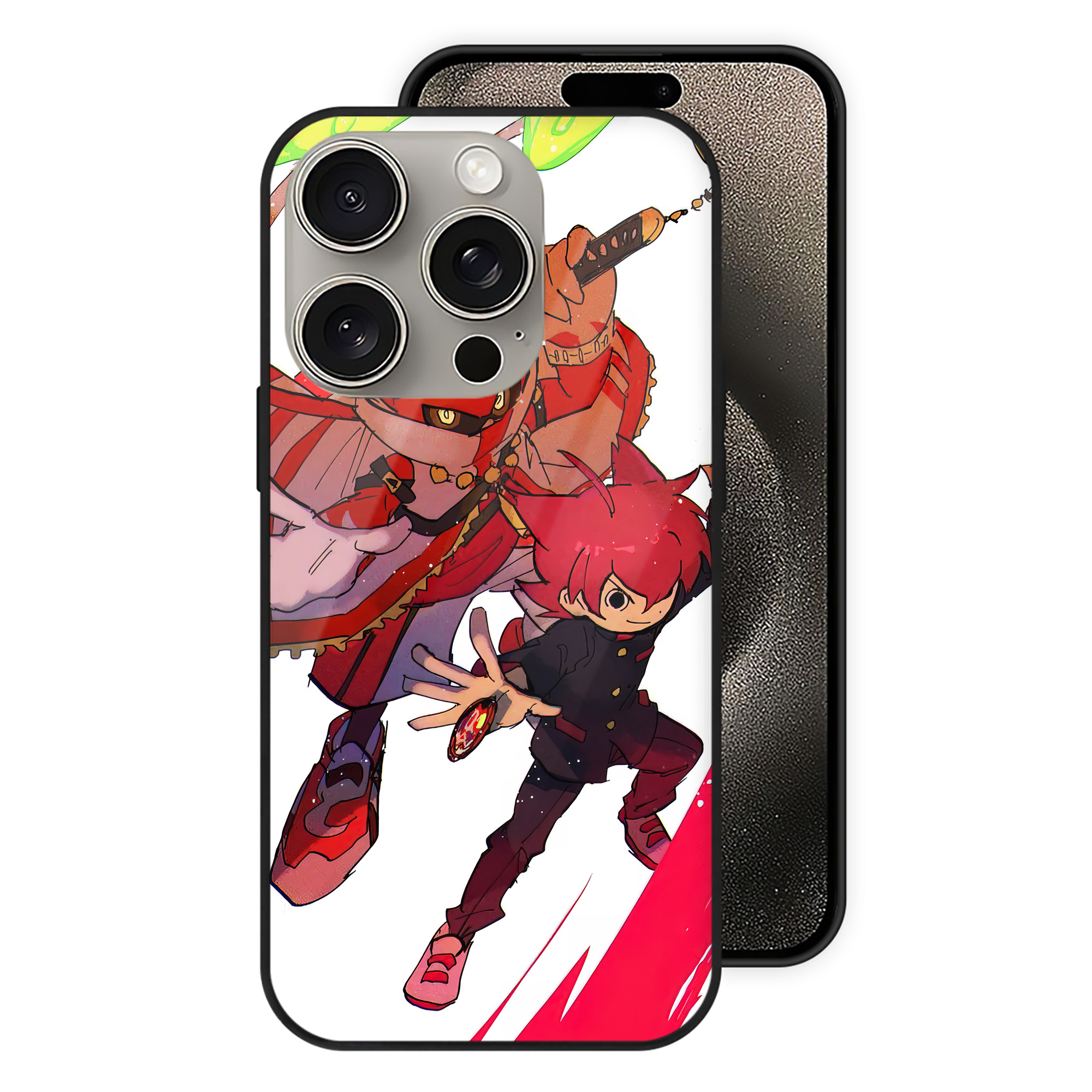 （画像用） 妖怪ウォッチ Yo-kai Watch 【iPhone15Pro対応】スマホケース 耐衝撃＆黄変防止 背面ガラス
