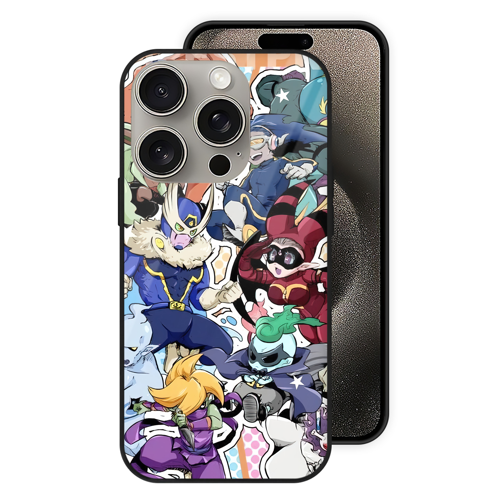 （画像用） 妖怪ウォッチ Yo-kai Watch 【iPhone15Pro対応】スマホケース 耐衝撃＆黄変防止 背面ガラス