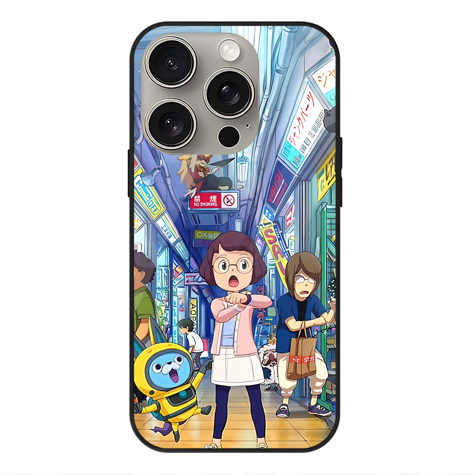 （画像用） 妖怪ウォッチ Yo-kai Watch 【iPhone15Pro対応】スマホケース 耐衝撃＆黄変防止 背面ガラス