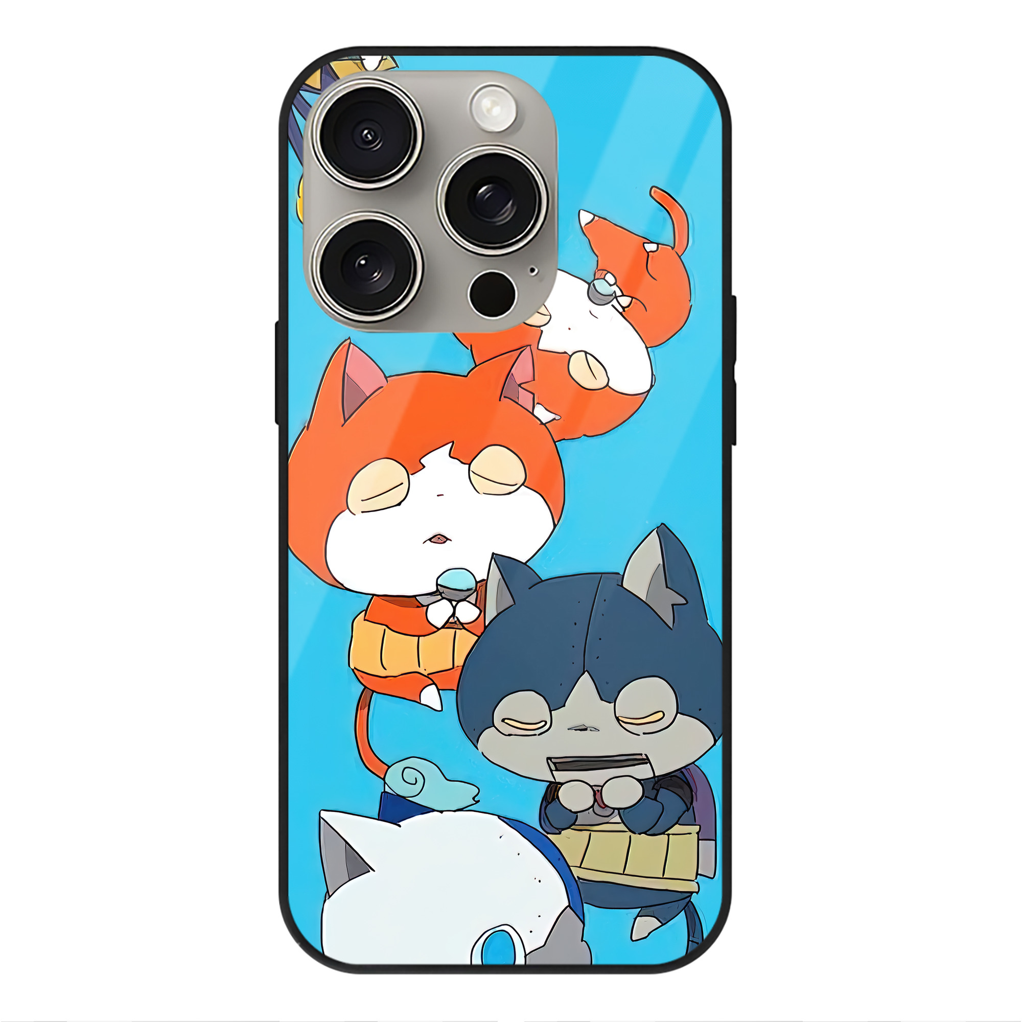 （画像用） 妖怪ウォッチ Yo-kai Watch 【iPhone15Pro対応】スマホケース 耐衝撃＆黄変防止 背面ガラス