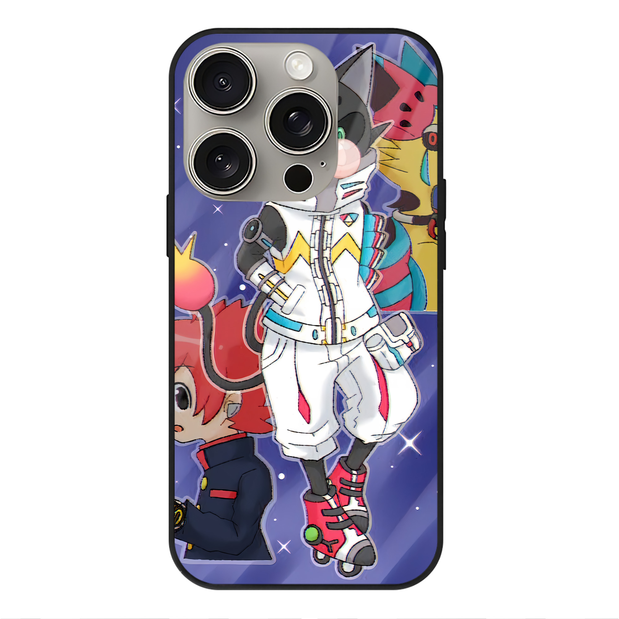 （画像用） 妖怪ウォッチ Yo-kai Watch 【iPhone15Pro対応】スマホケース 耐衝撃＆黄変防止 背面ガラス