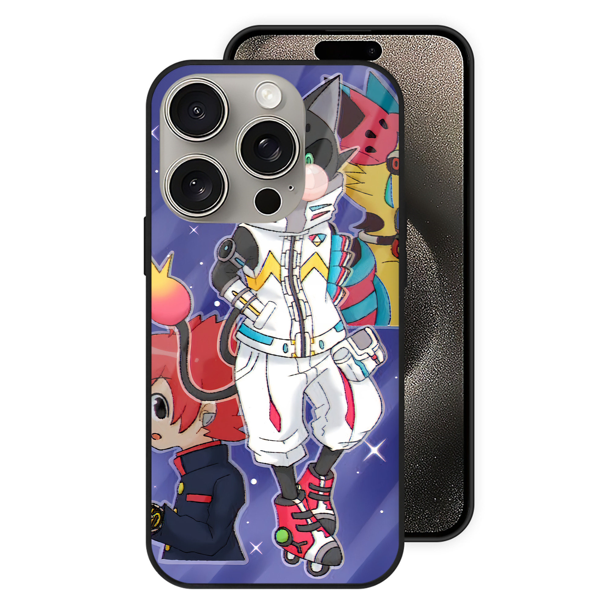 （画像用） 妖怪ウォッチ Yo-kai Watch 【iPhone15Pro対応】スマホケース 耐衝撃＆黄変防止 背面ガラス