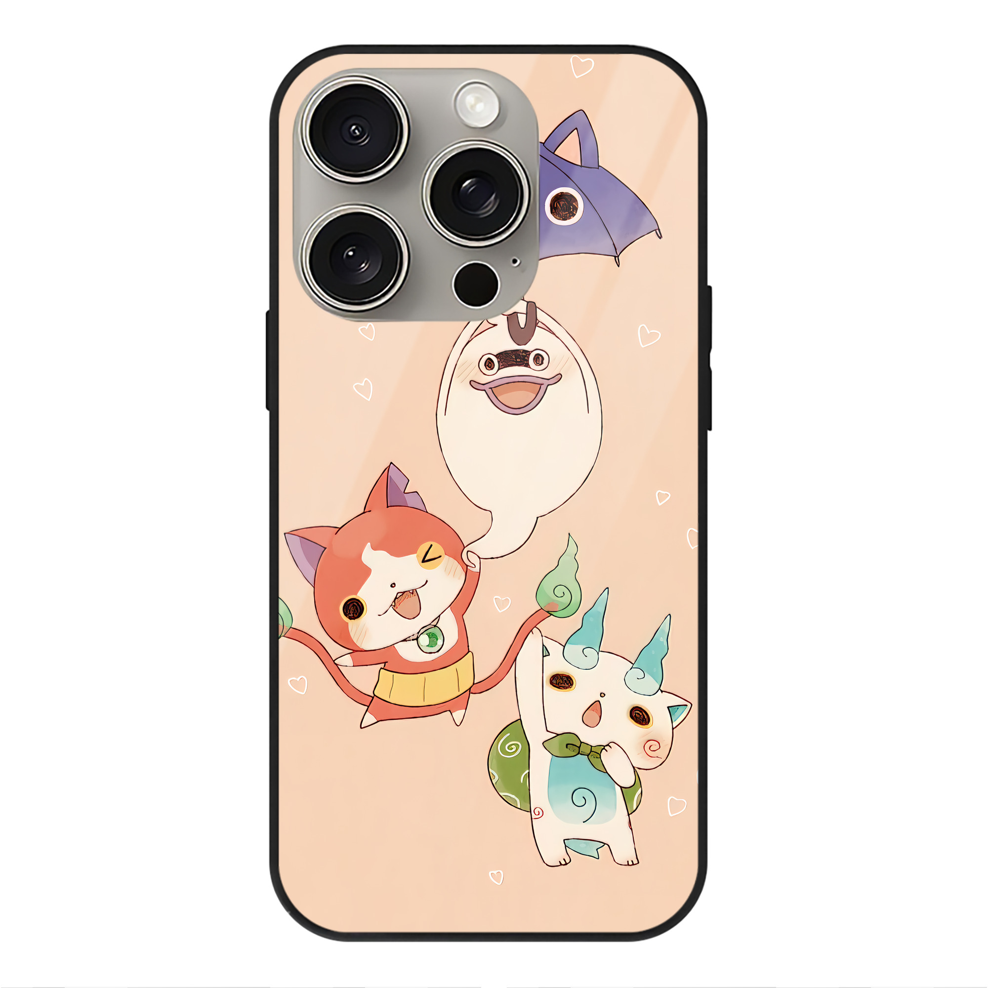 （画像用） 妖怪ウォッチ Yo-kai Watch 【iPhone15Pro対応】スマホケース 耐衝撃＆黄変防止 背面ガラス