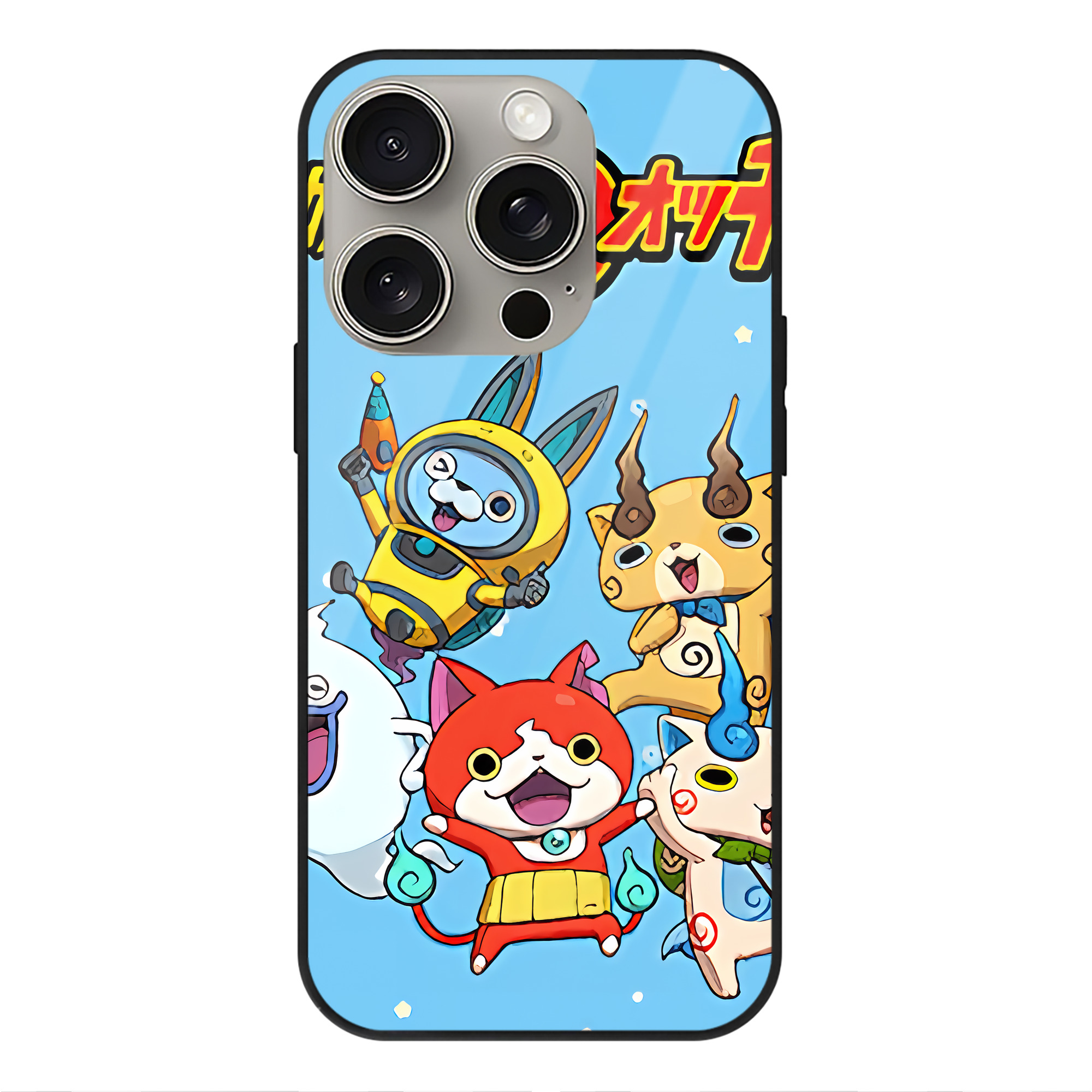 （画像用） 妖怪ウォッチ Yo-kai Watch 【iPhone15Pro対応】スマホケース 耐衝撃＆黄変防止 背面ガラス