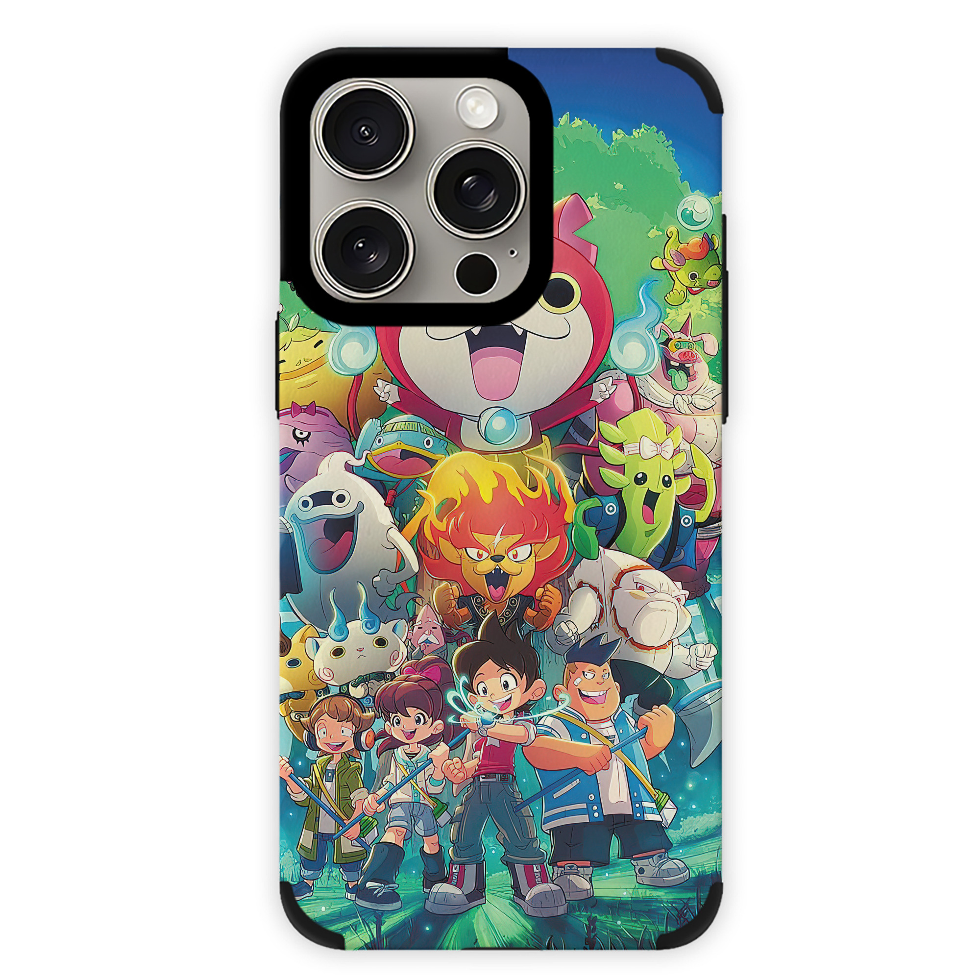 （画像用） 妖怪ウォッチ Yo-kai Watch 【iPhone15ProMax対応】 PUレザー スマホケース 耐衝撃＆黄変防止