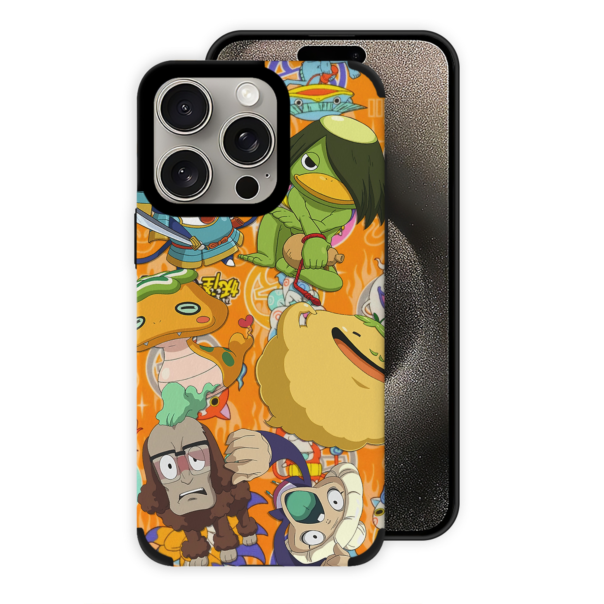 （画像用） 妖怪ウォッチ Yo-kai Watch 【iPhone15ProMax対応】 PUレザー スマホケース 耐衝撃＆黄変防止