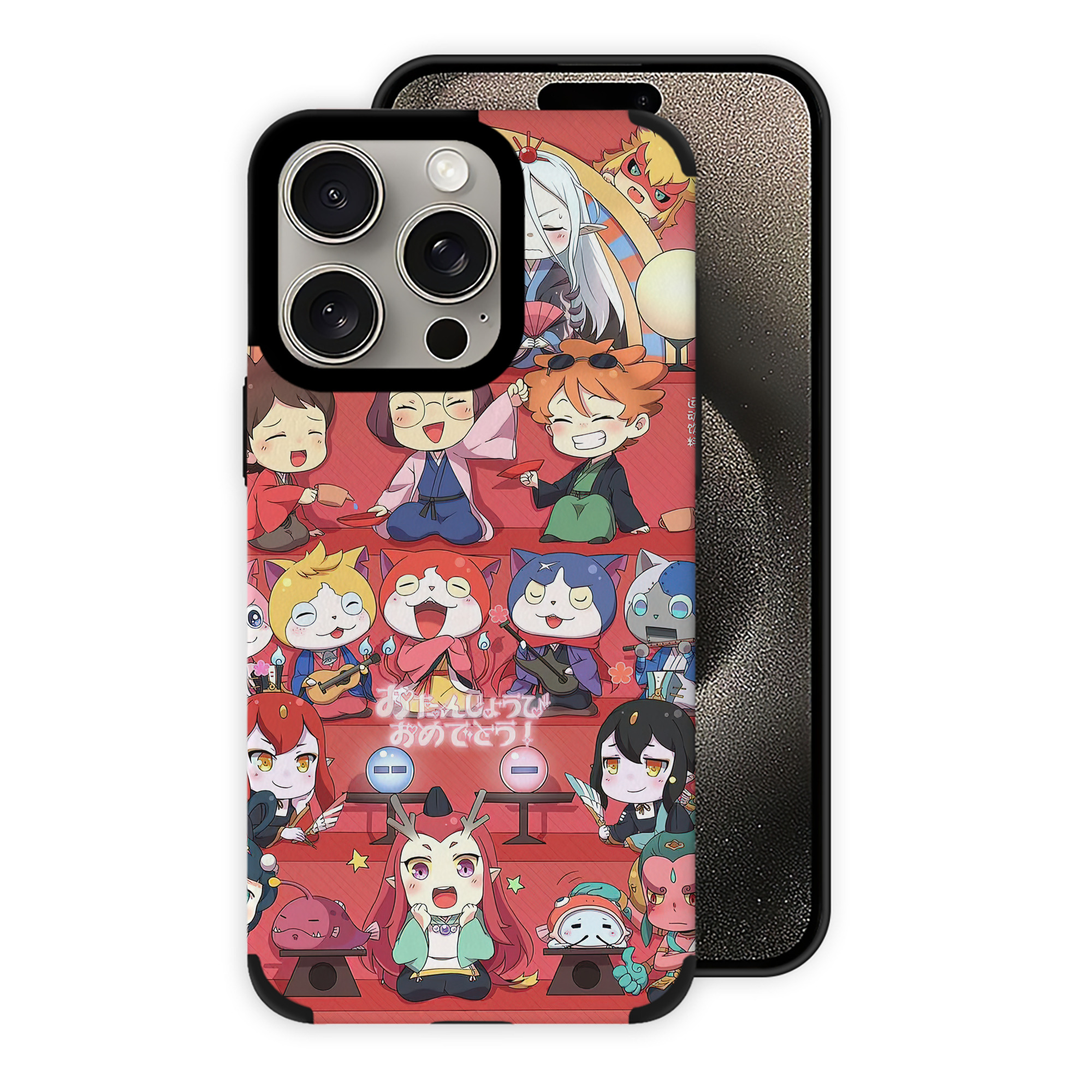 （画像用） 妖怪ウォッチ Yo-kai Watch 【iPhone15ProMax対応】 PUレザー スマホケース 耐衝撃＆黄変防止