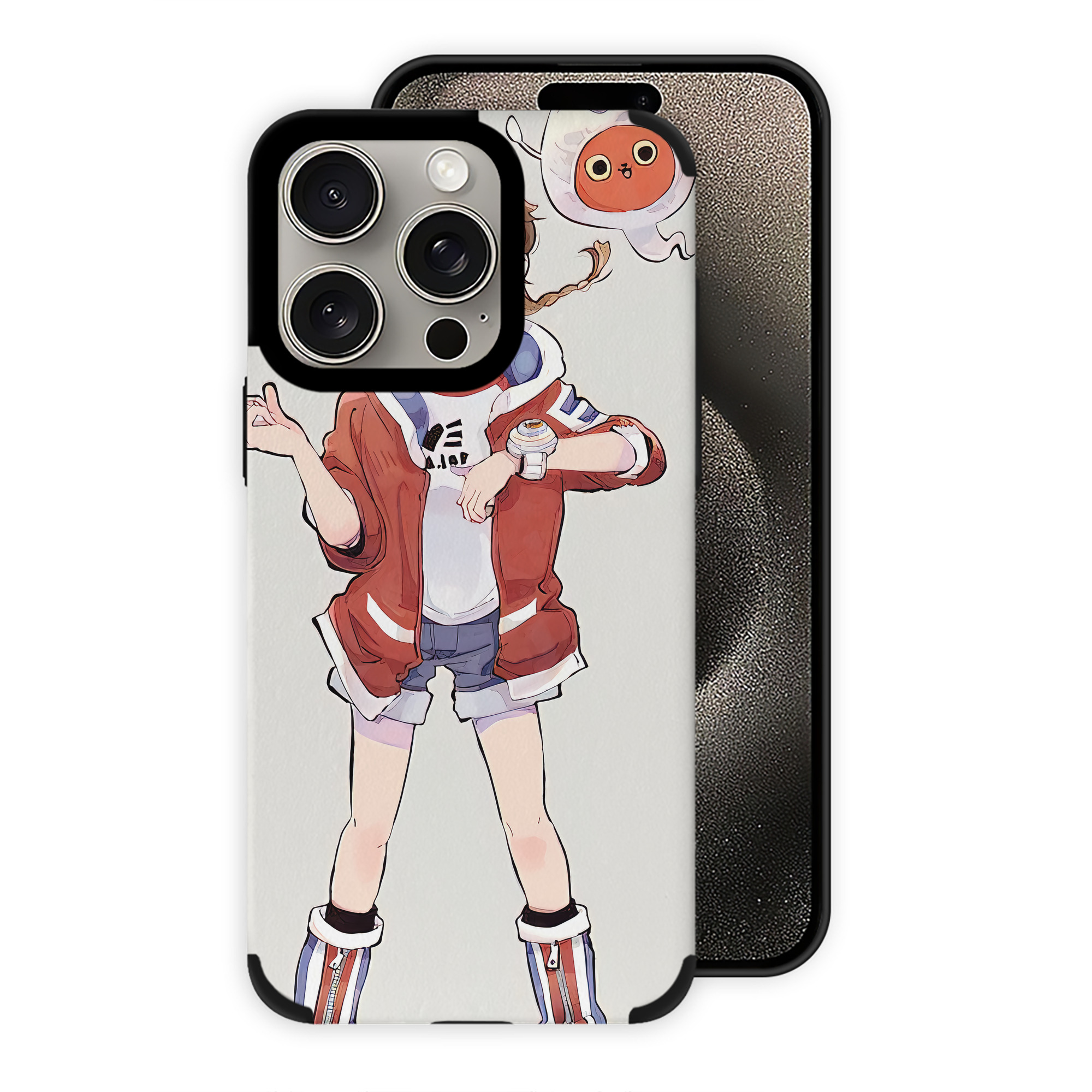 （画像用） 妖怪ウォッチ Yo-kai Watch 【iPhone15ProMax対応】 PUレザー スマホケース 耐衝撃＆黄変防止