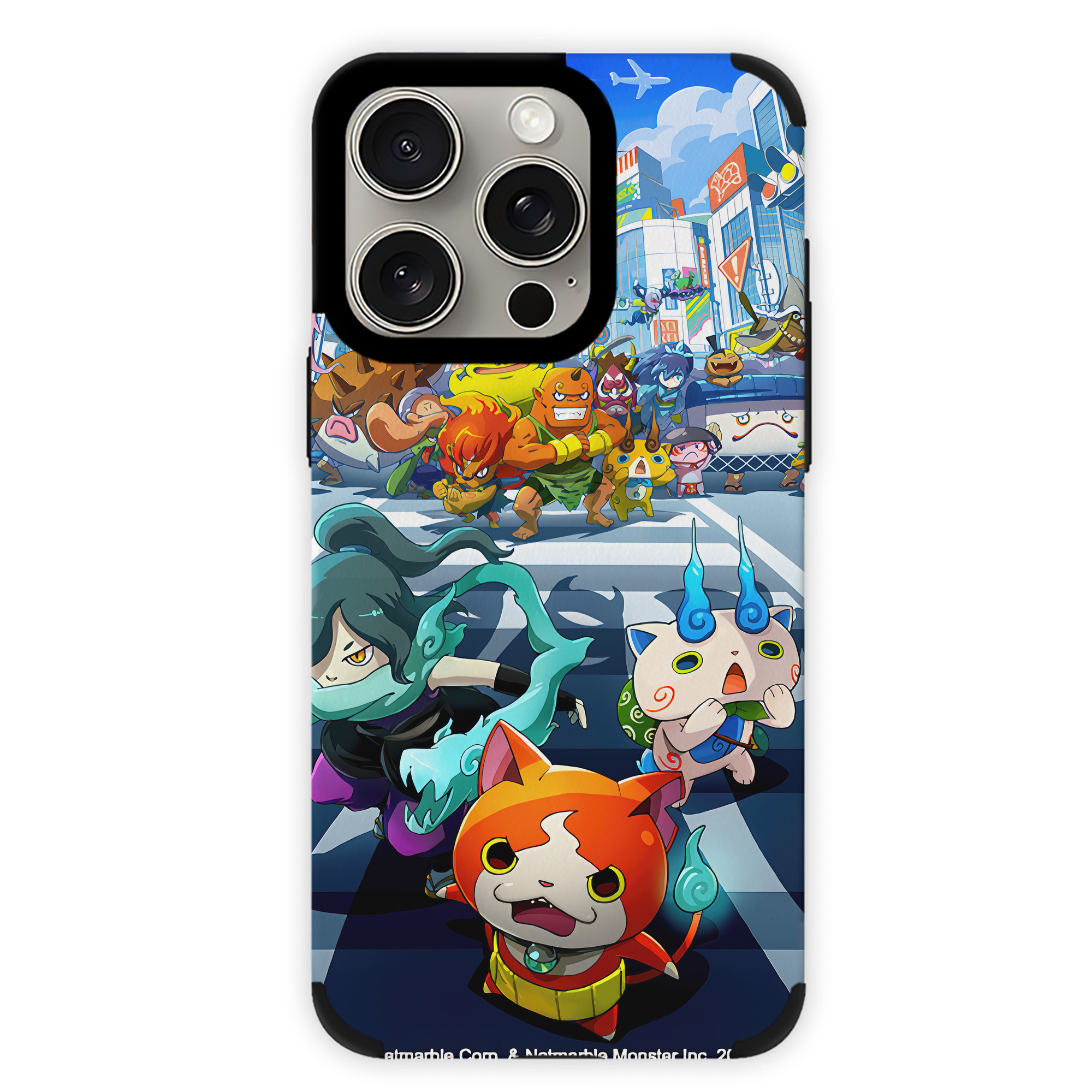 （画像用） 妖怪ウォッチ Yo-kai Watch 【iPhone15ProMax対応】 PUレザー スマホケース 耐衝撃＆黄変防止