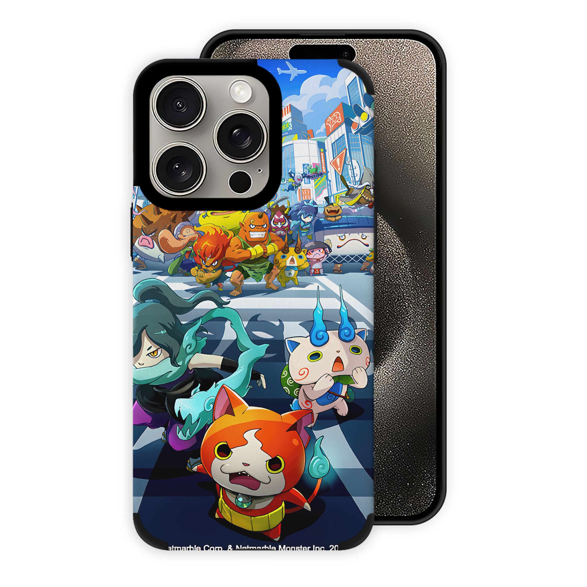 （画像用） 妖怪ウォッチ Yo-kai Watch 【iPhone15ProMax対応】 PUレザー スマホケース 耐衝撃＆黄変防止