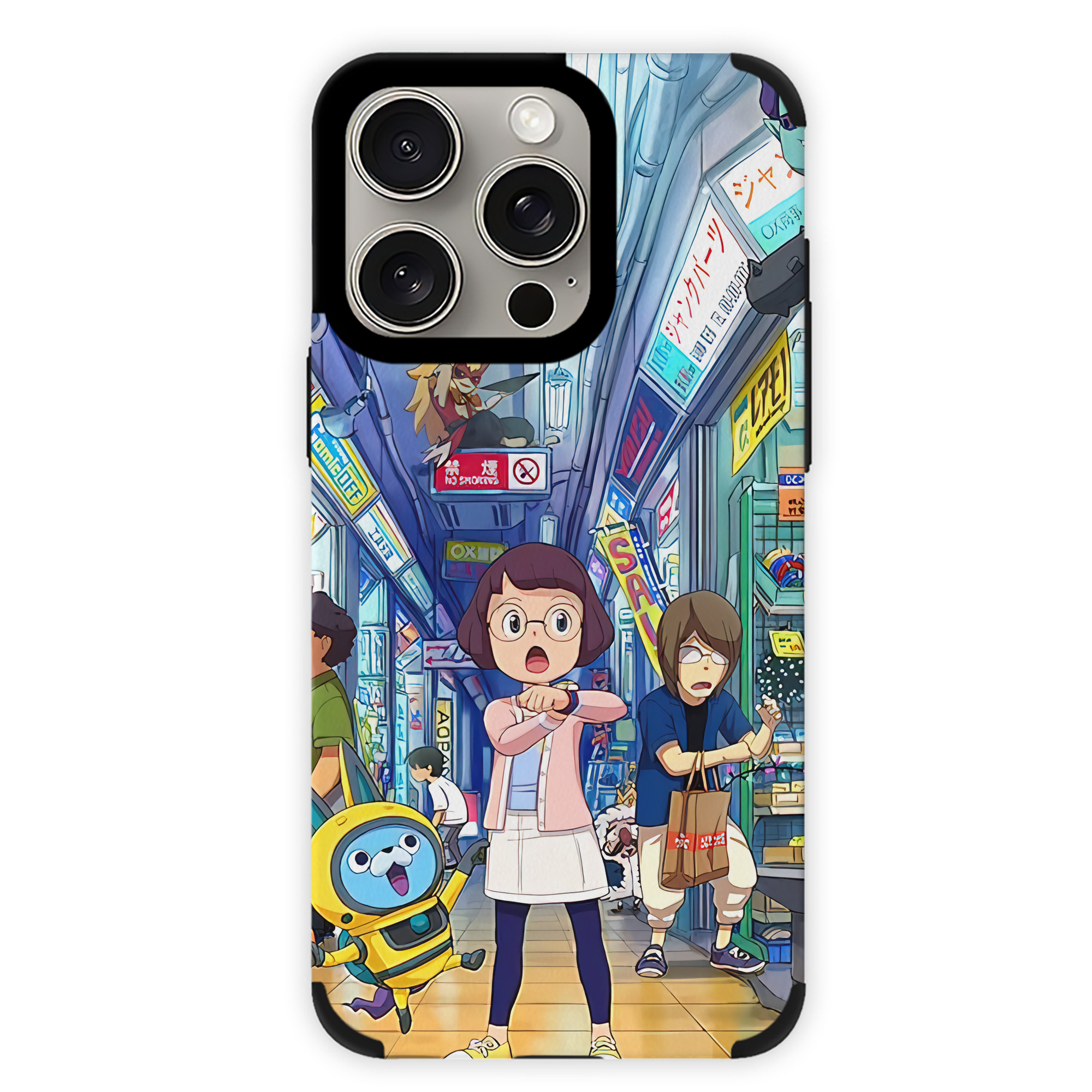 （画像用） 妖怪ウォッチ Yo-kai Watch 【iPhone15ProMax対応】 PUレザー スマホケース 耐衝撃＆黄変防止